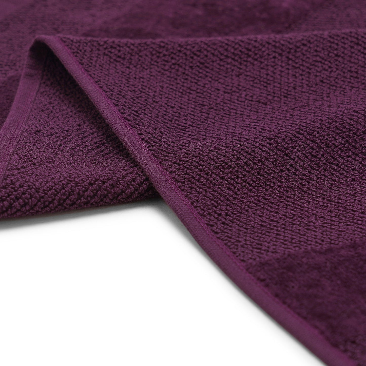 Set Of 4 Purple Cotton Hand Towels
