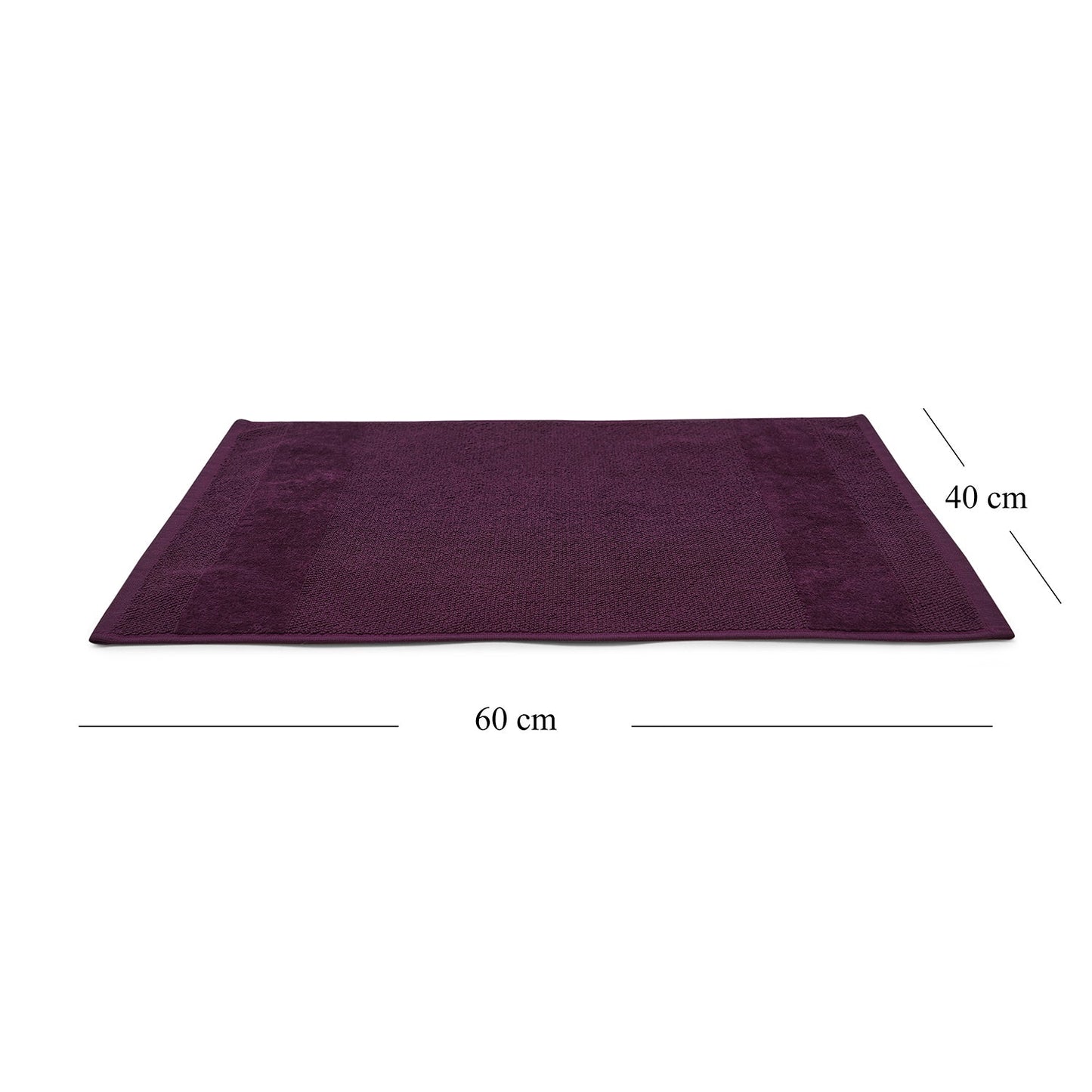 Set Of 4 Purple Cotton Hand Towels