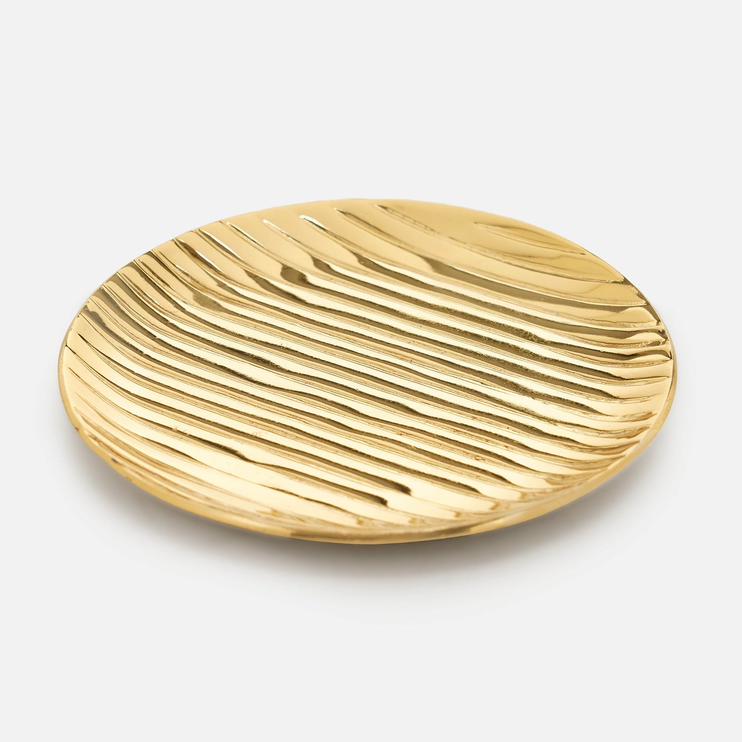 Set of 4 Gold Ribbed Coasters