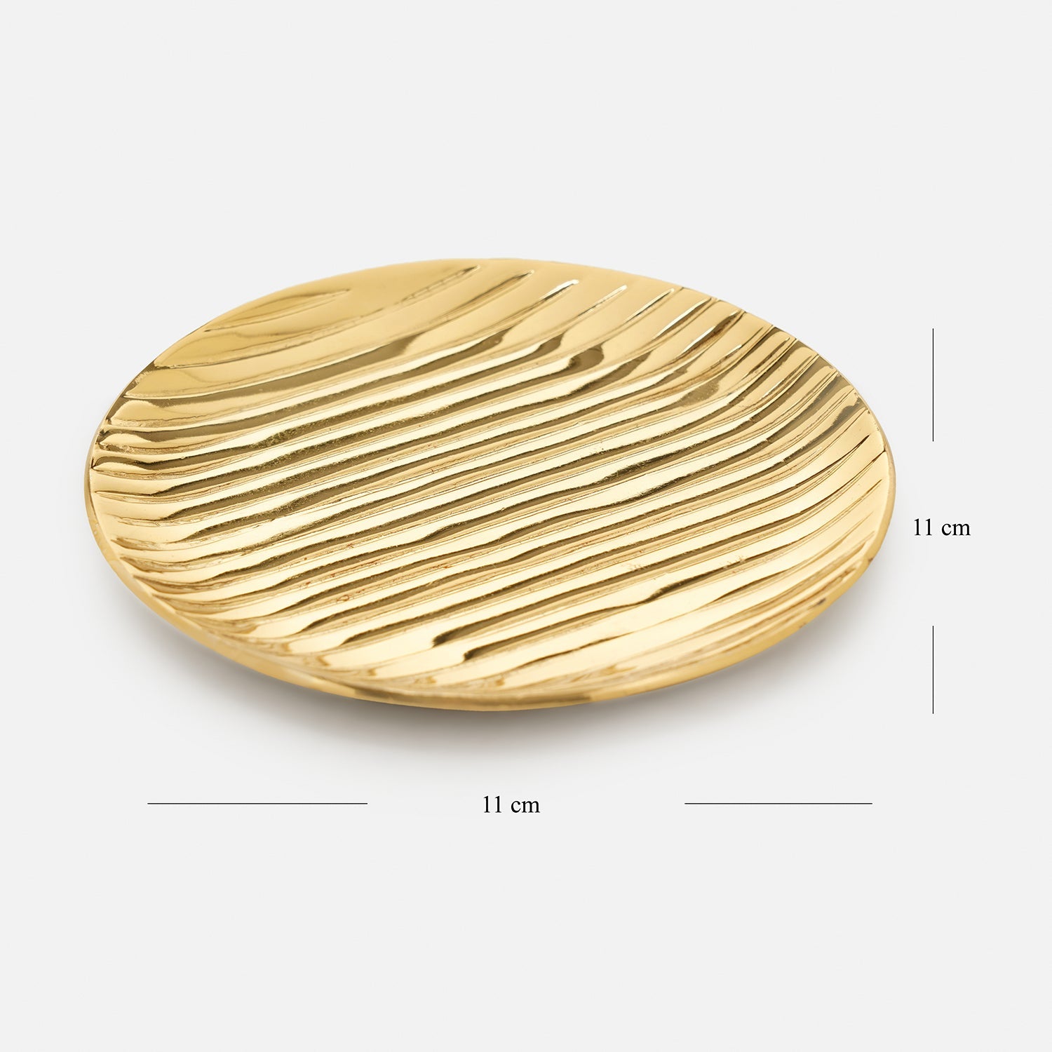 Set of 4 Gold Ribbed Coasters