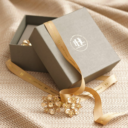 Set of 4 Gold Embellished Napkin Rings