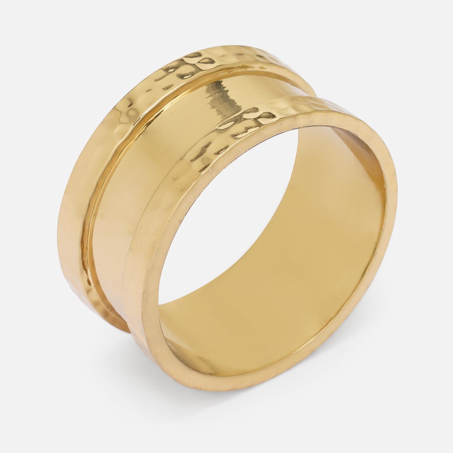 Set of 4 Gold Metal Napkin Rings