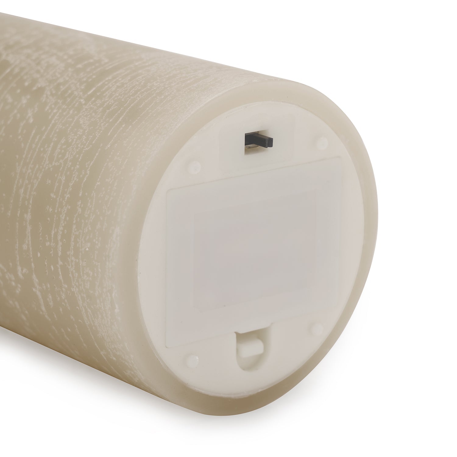 Grey LED Flickering Flame Rustic Candle