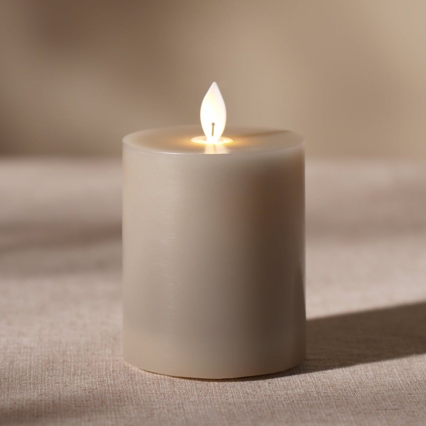 Grey LED Flickering Flame Smooth Candle