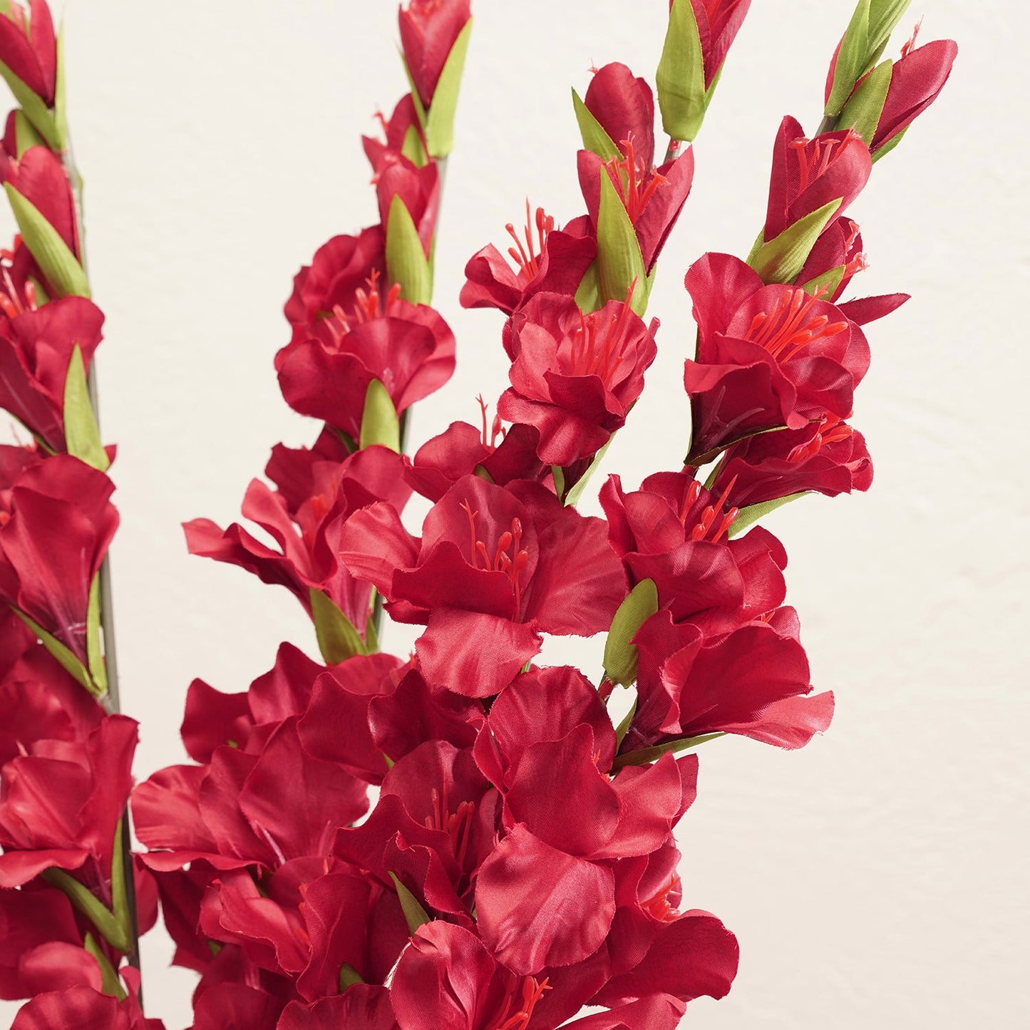 Red Gladiolus Faux Flower Stem - Single