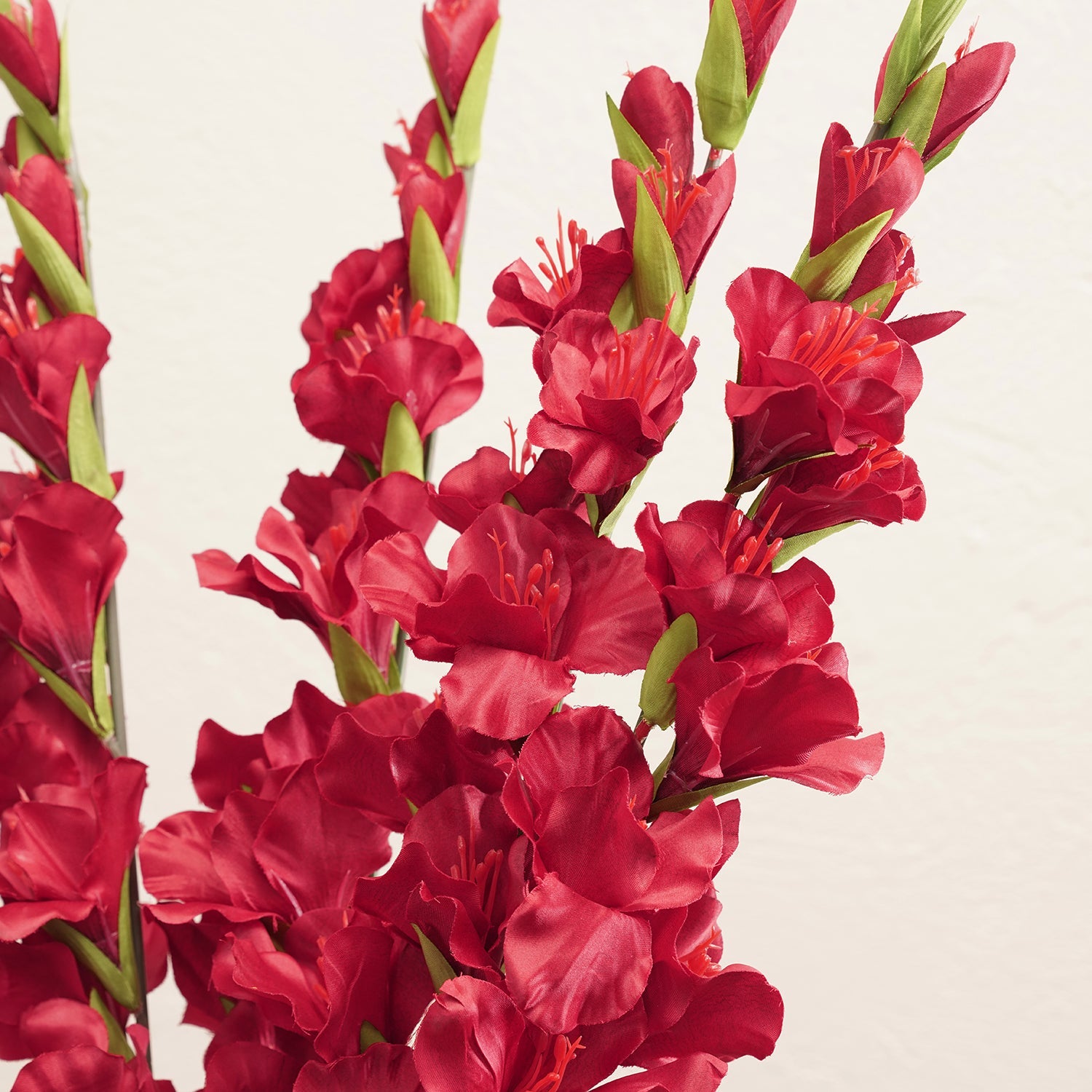 Red Gladiolus Faux Flower Stem - Single
