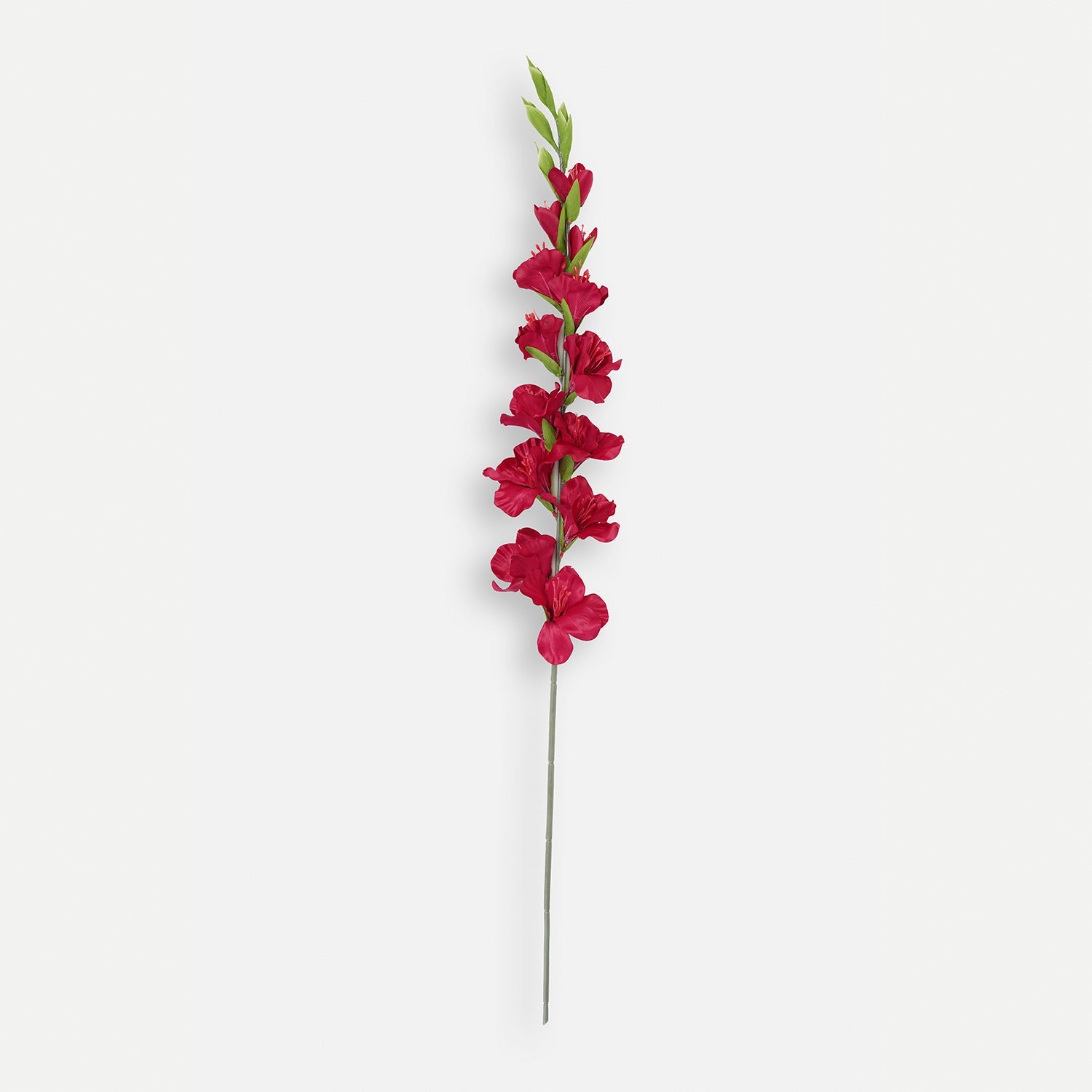 Red Gladiolus Faux Flower Stem - Single
