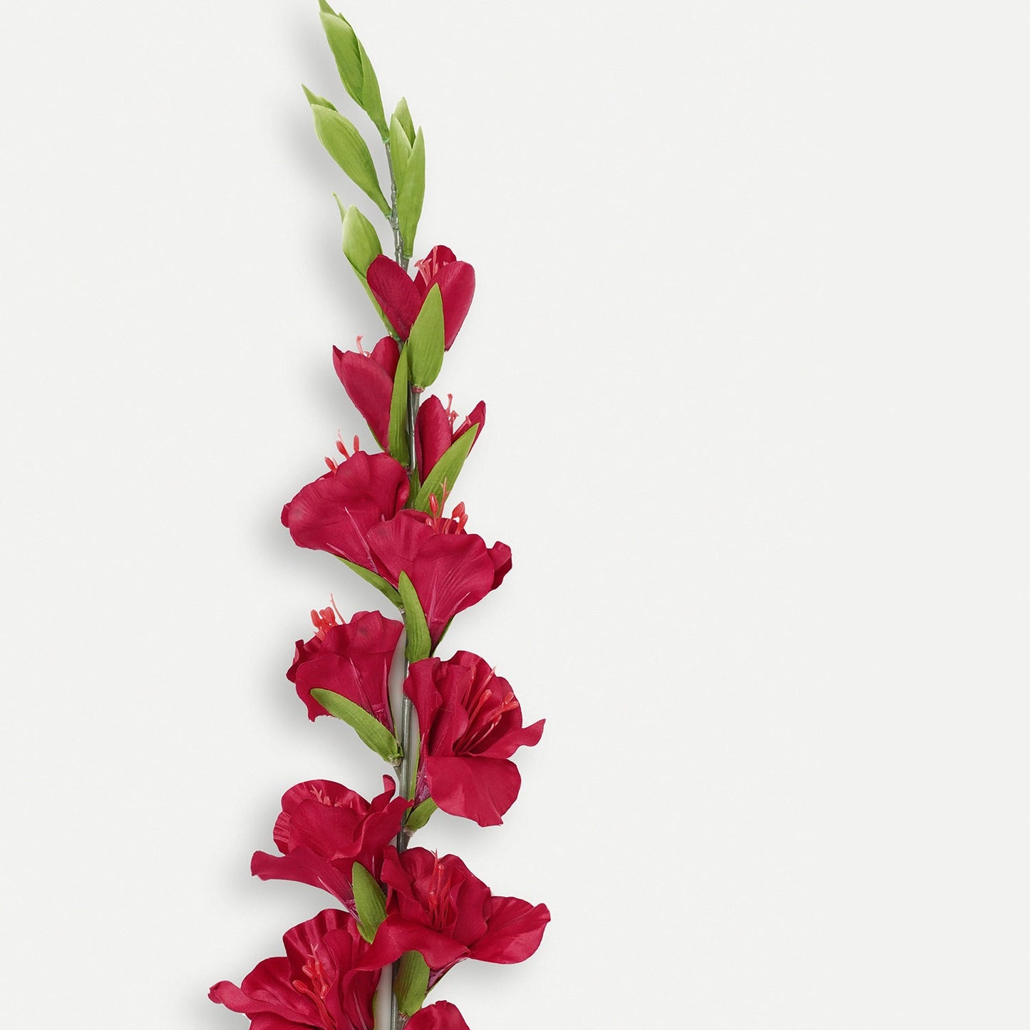 Red Gladiolus Faux Flower Stem - Single