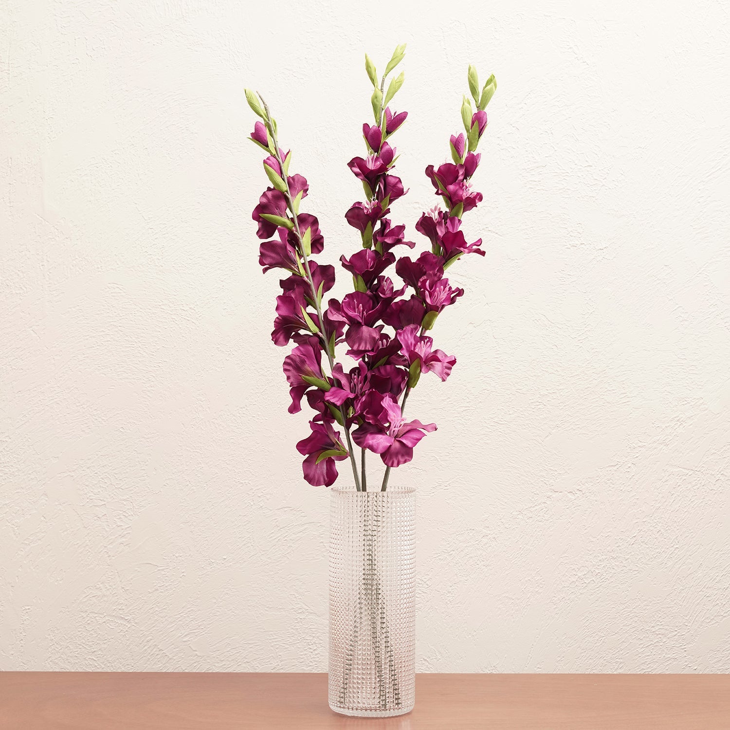 Purple Gladiolus Faux Flower Stem - Single
