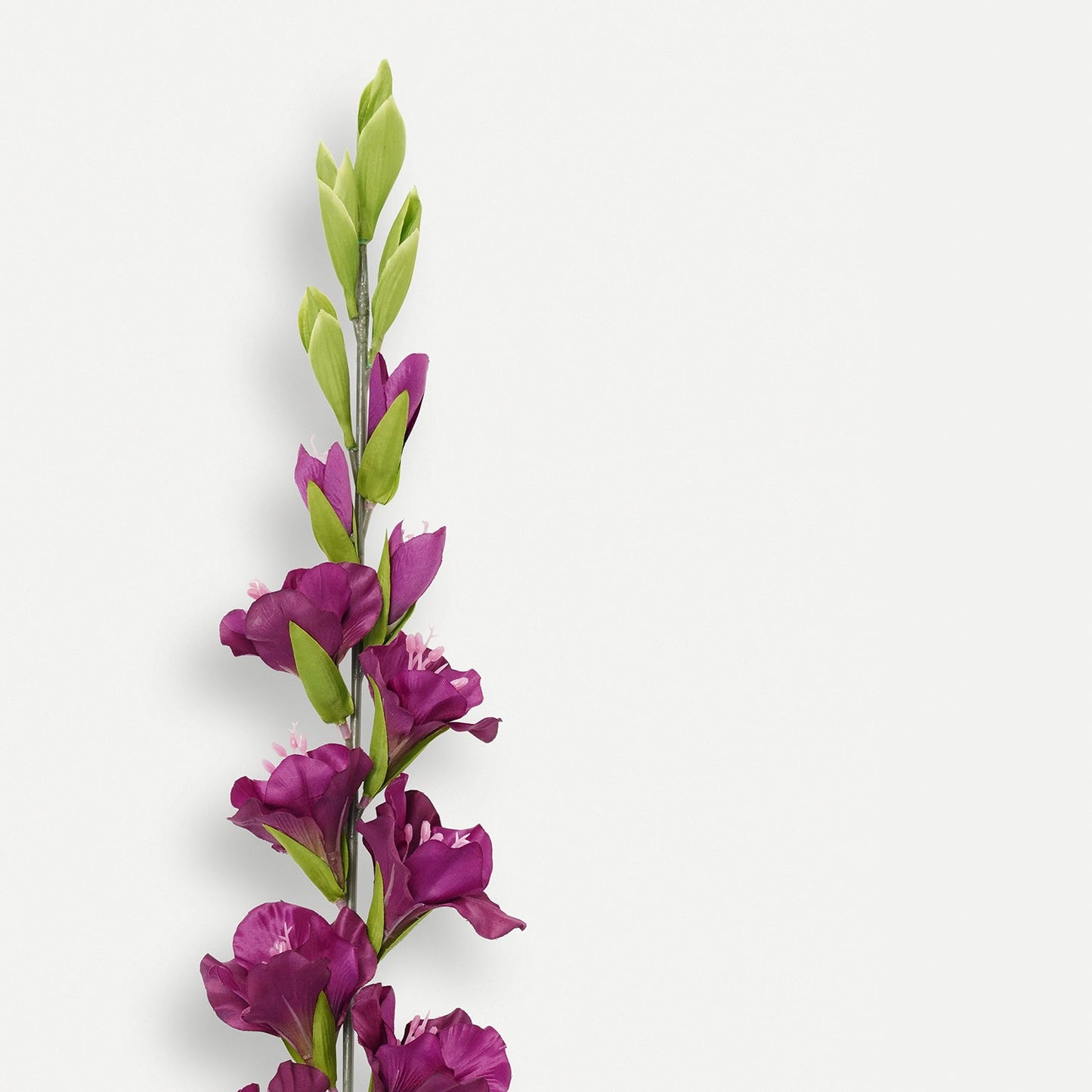 Purple Gladiolus Faux Flower Stem - Single