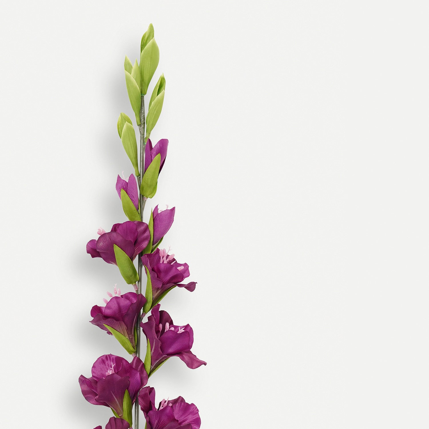 Purple Gladiolus Faux Flower Stem - Single