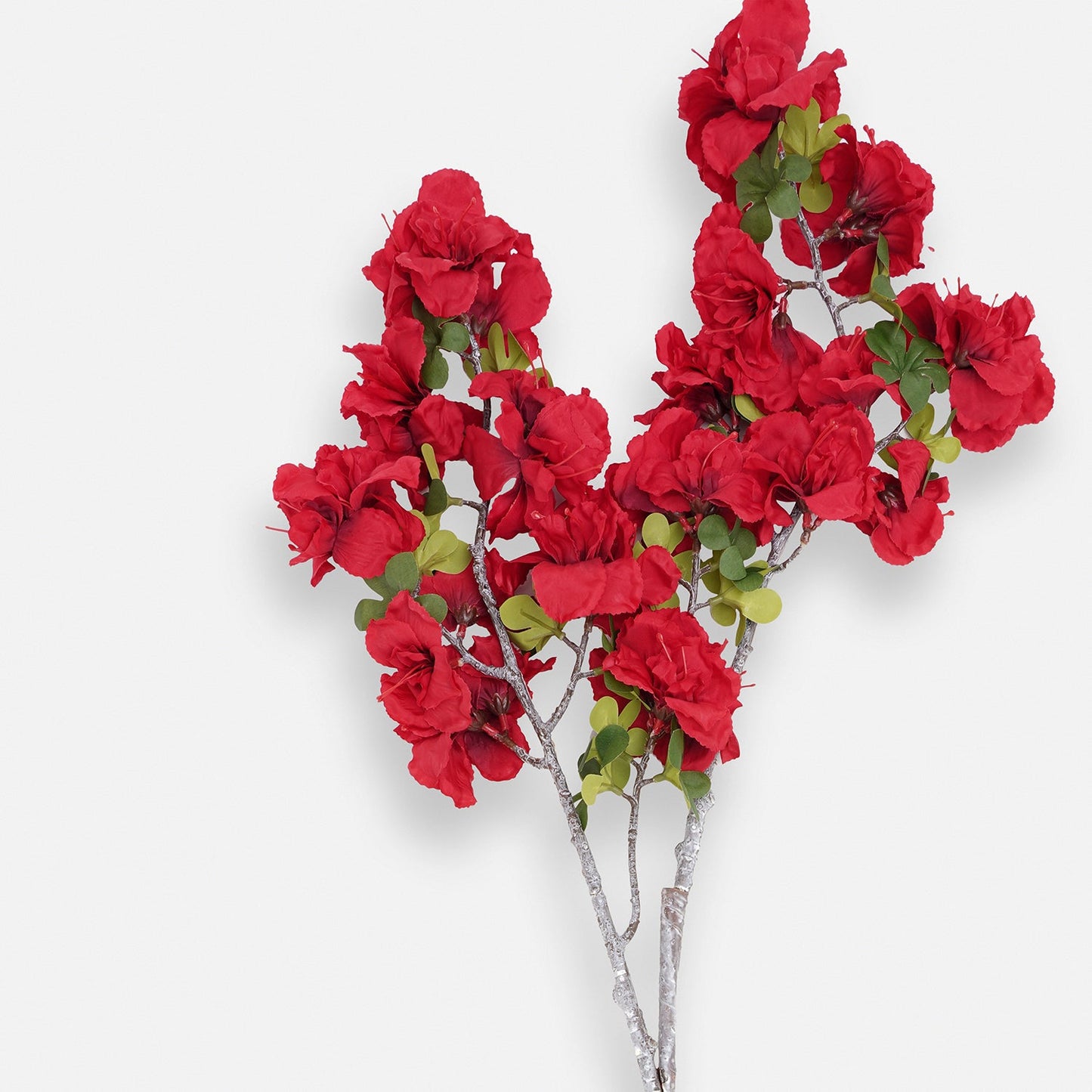 Red Azalea Faux Flower Stem - Single