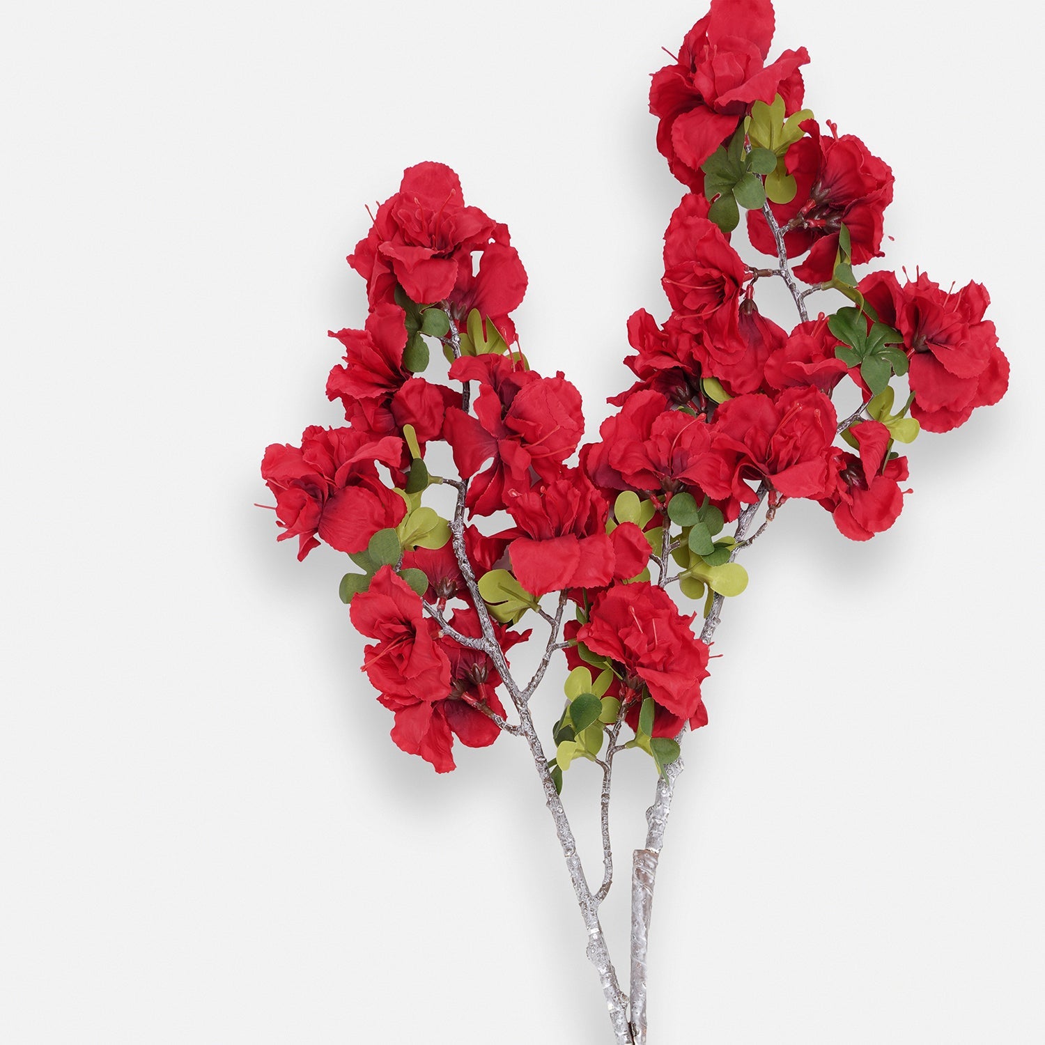 Red Azalea Faux Flower Stem - Single