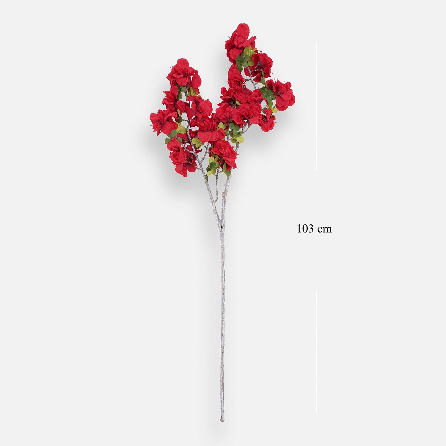 Red Azalea Faux Flower Stem - Single