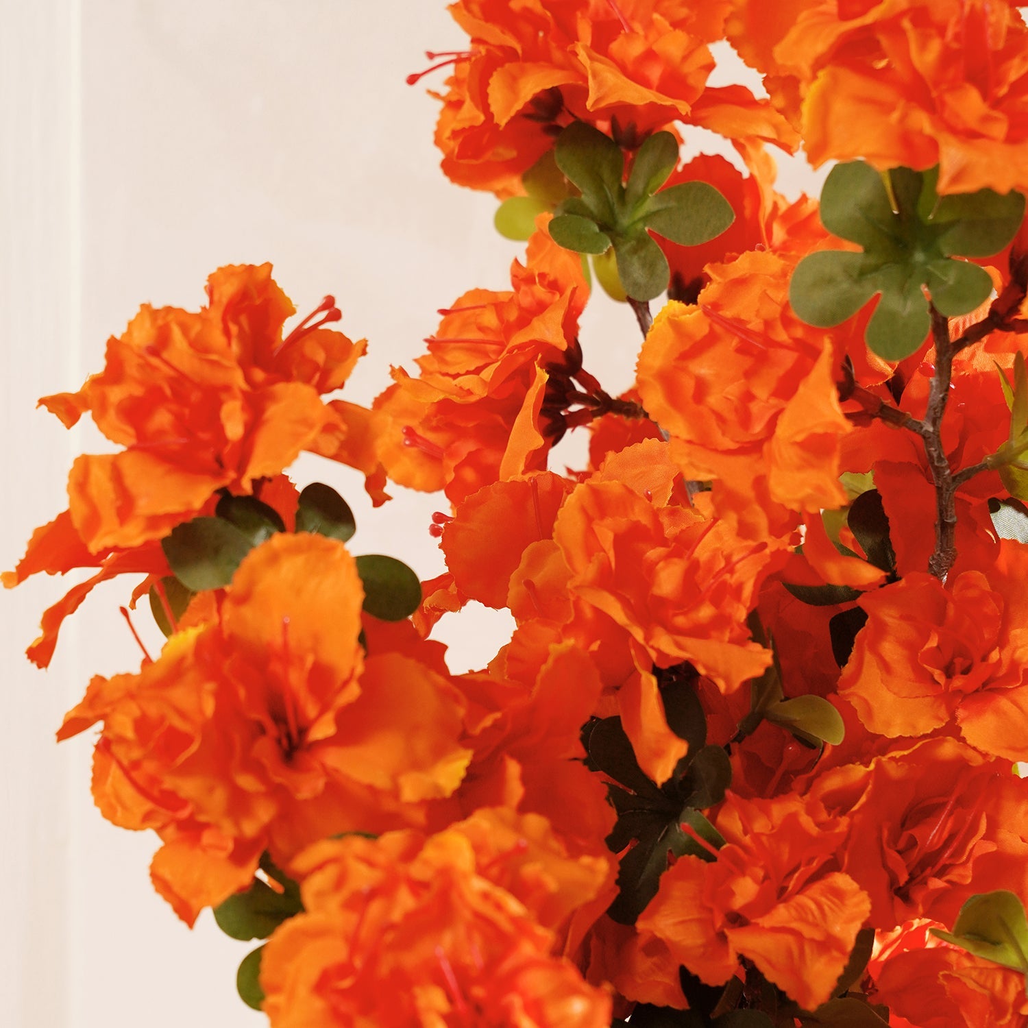 Orange Azalea Faux Flower Stem - Single
