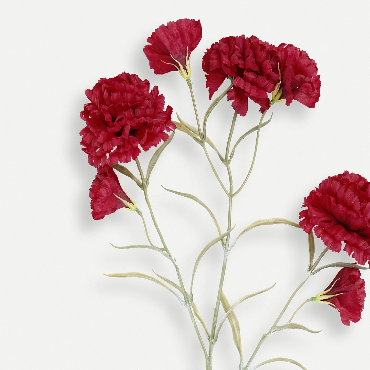 Red Carnation Faux Flower Stem - Single