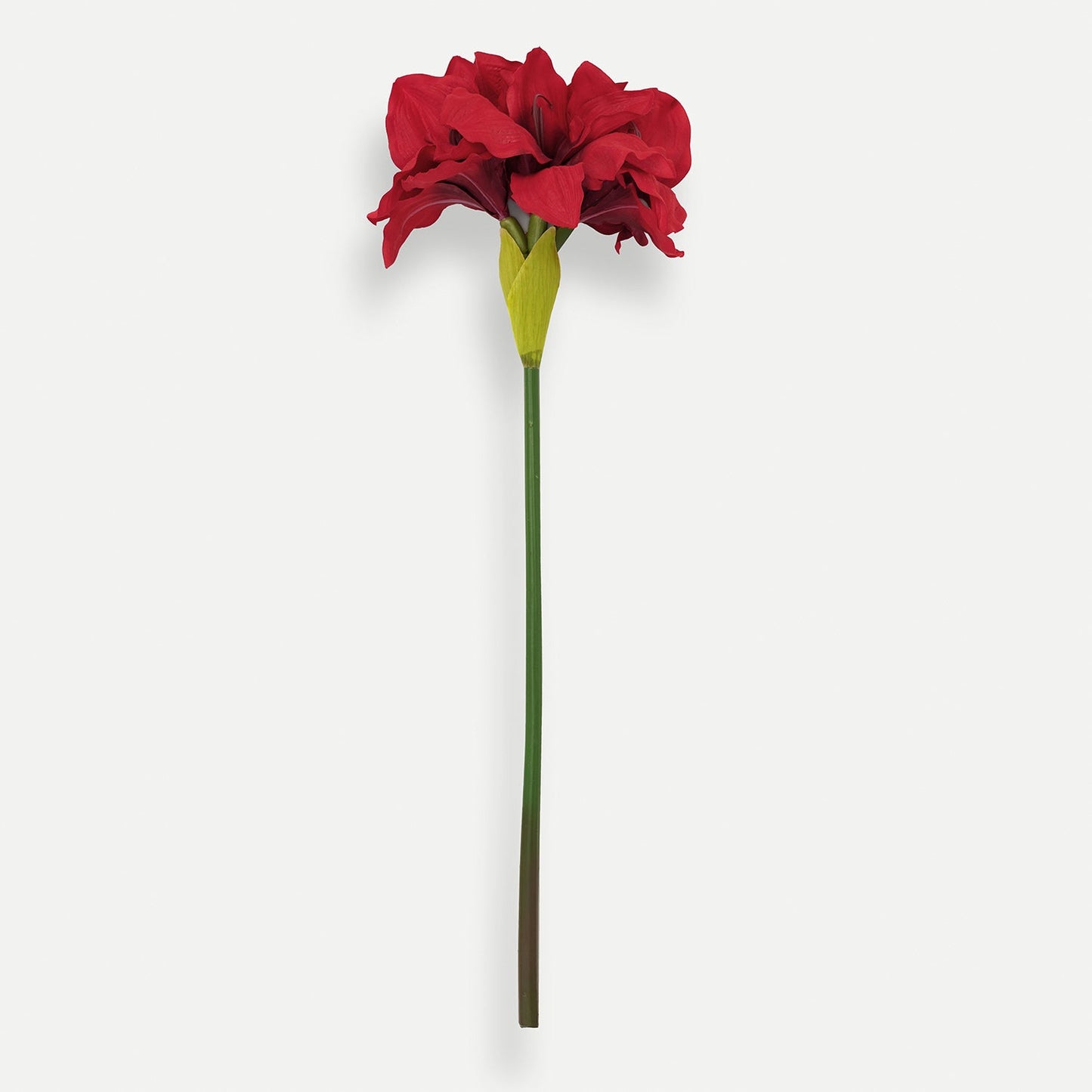 Red Amaryllis Faux Flower Stem - Single