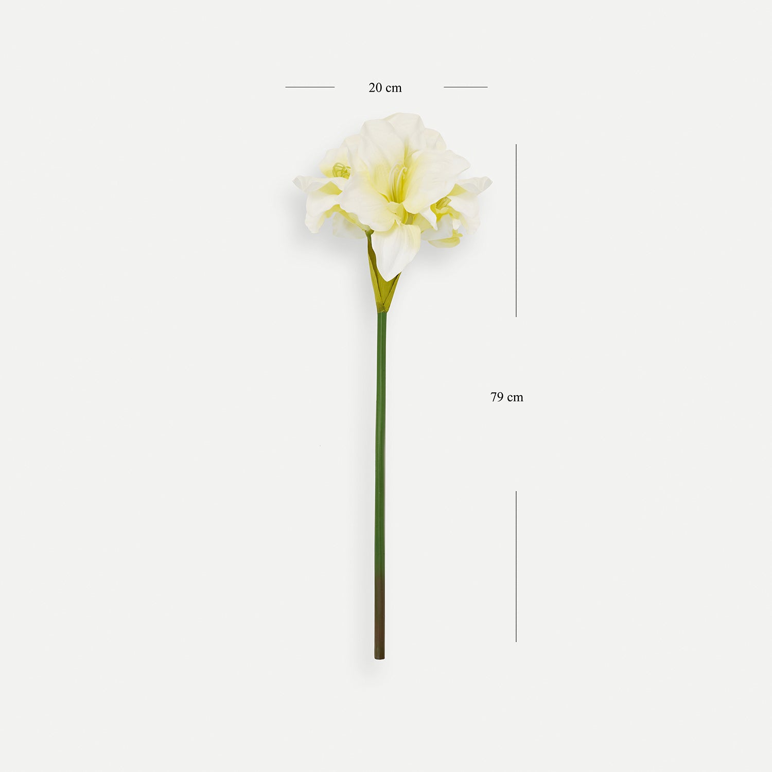 Ivory Amaryllis Faux Flower Stem - Single