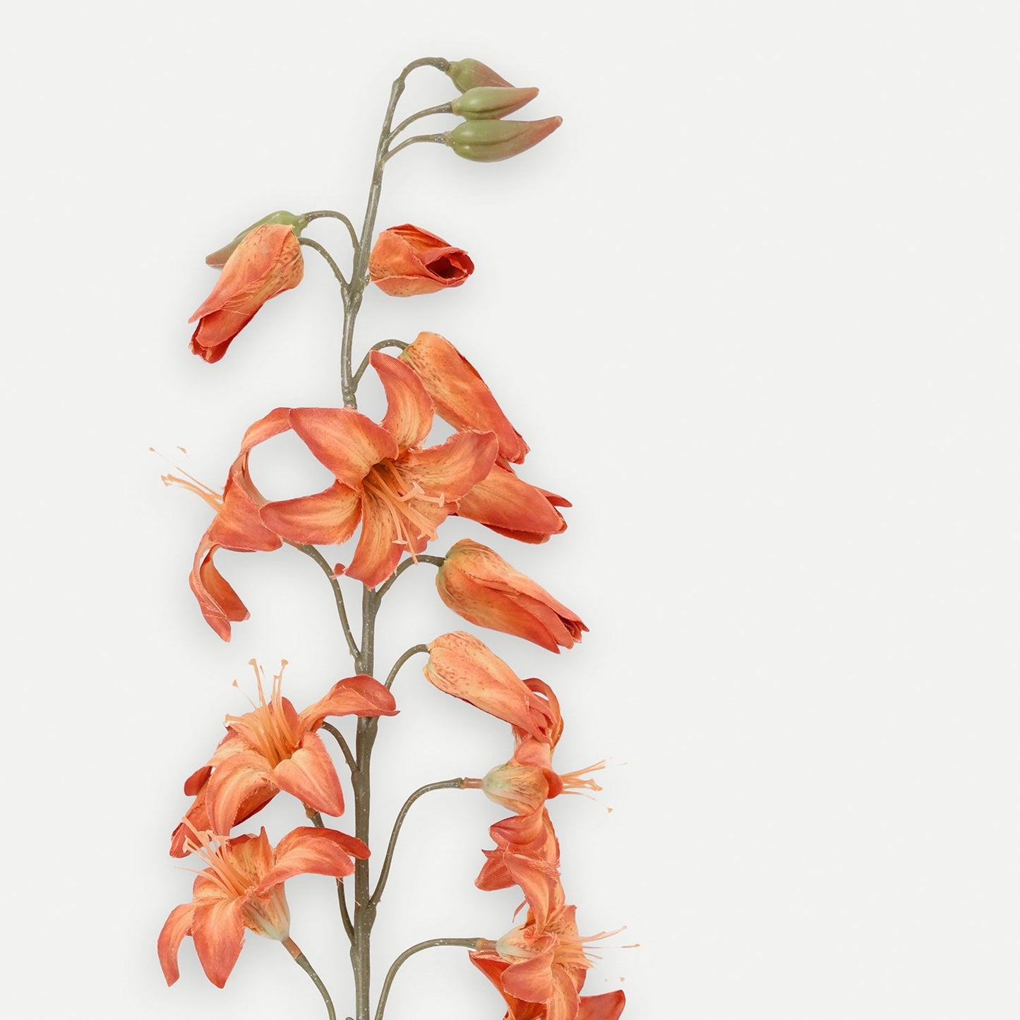 Orange Lily Faux Flower Spray - Single