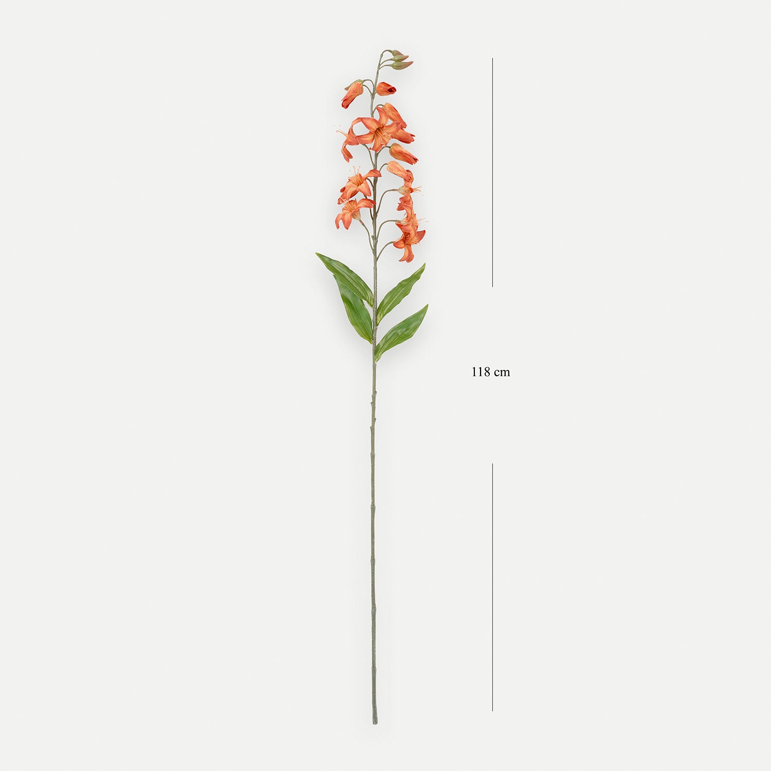 Orange Lily Faux Flower Spray - Single