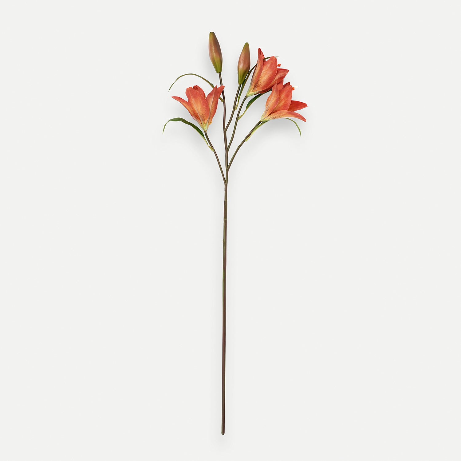 Orange Lily Faux Flower Stem - Single