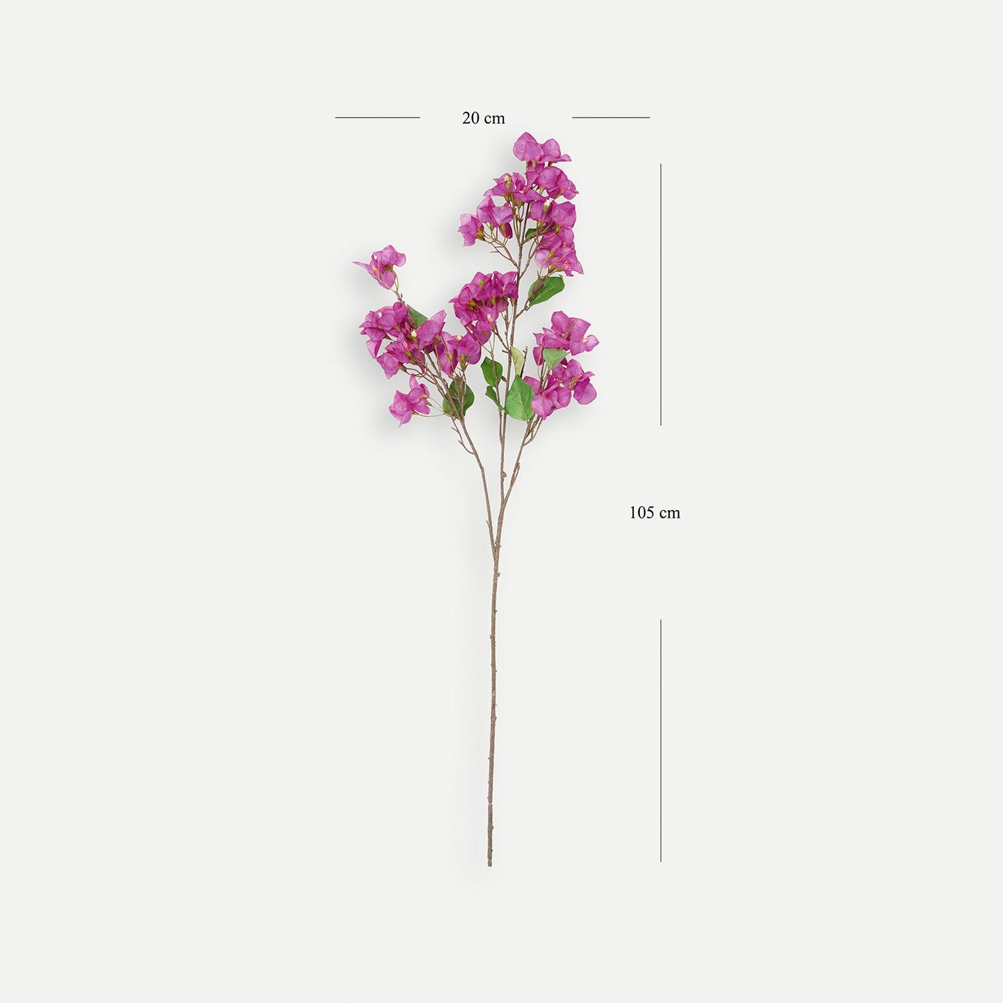 Purple Bougainvillea Faux Flower Stem - Single