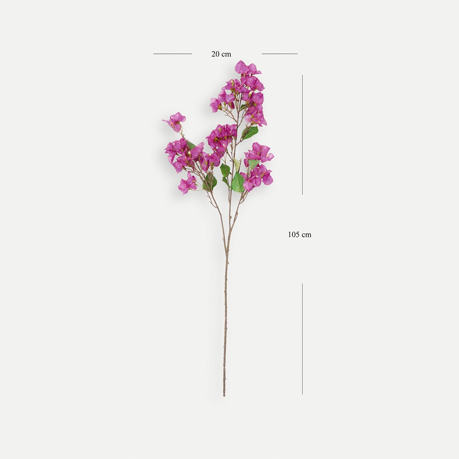 Purple Bougainvillea Faux Flower Stem - Single