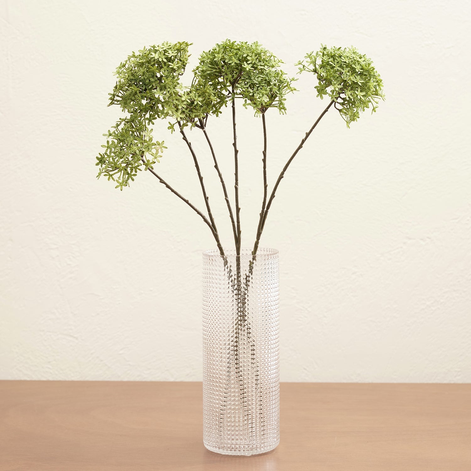 Green Ixora Faux Flower Stem - Single
