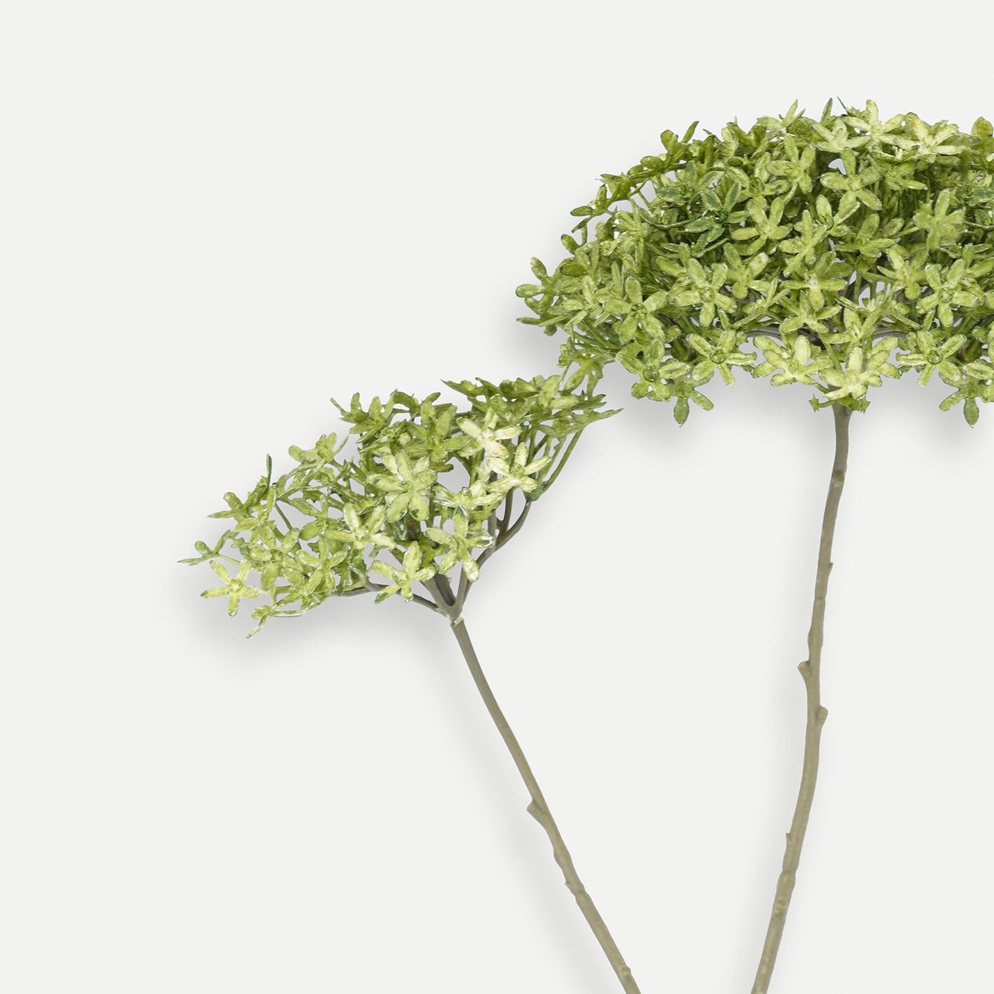 Green Ixora Faux Flower Stem - Single