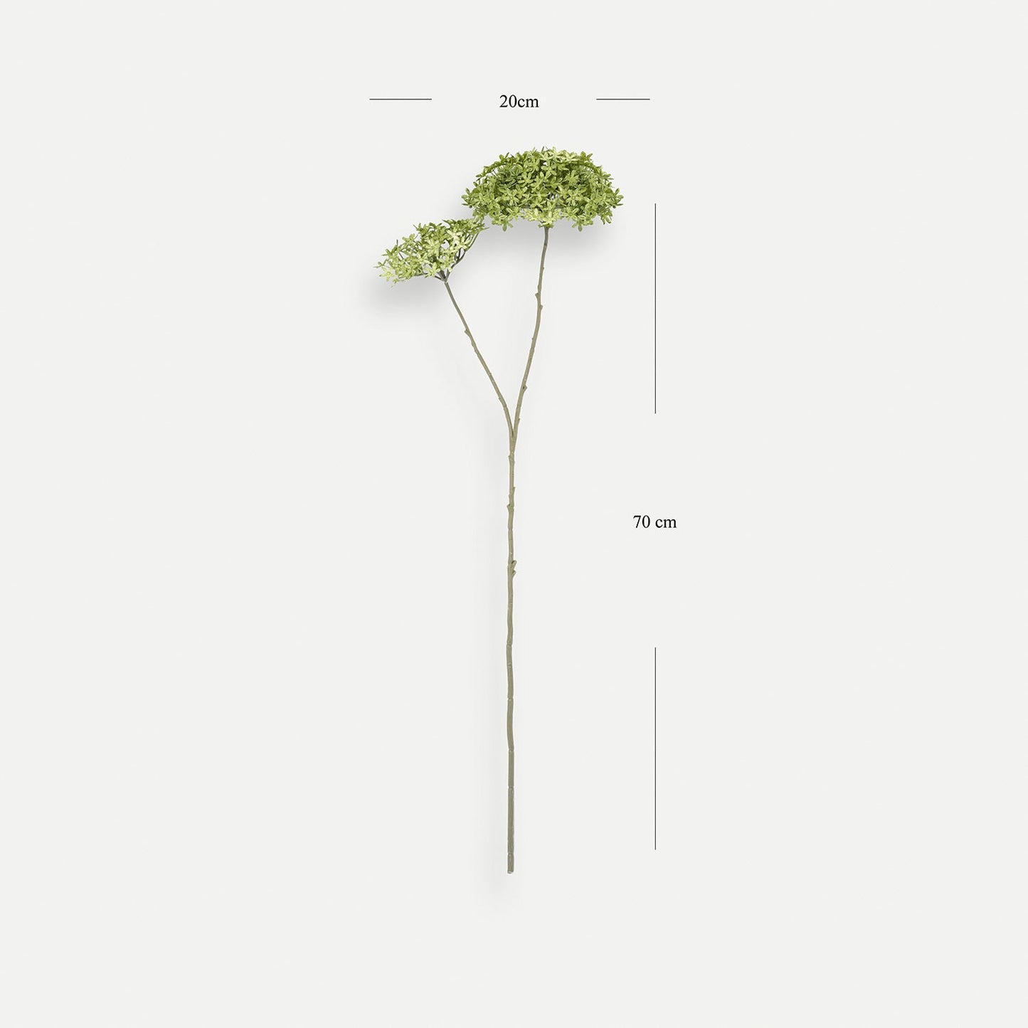 Green Ixora Faux Flower Stem - Single