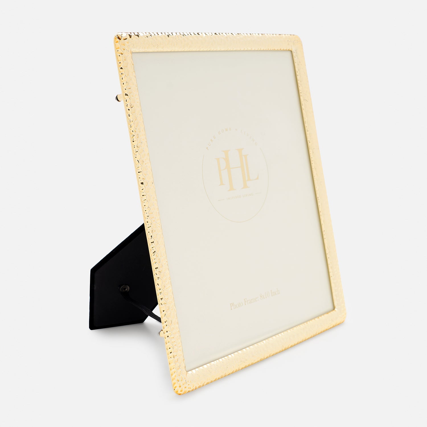 Gold Plated Hammered Metal Photo Frame - Large