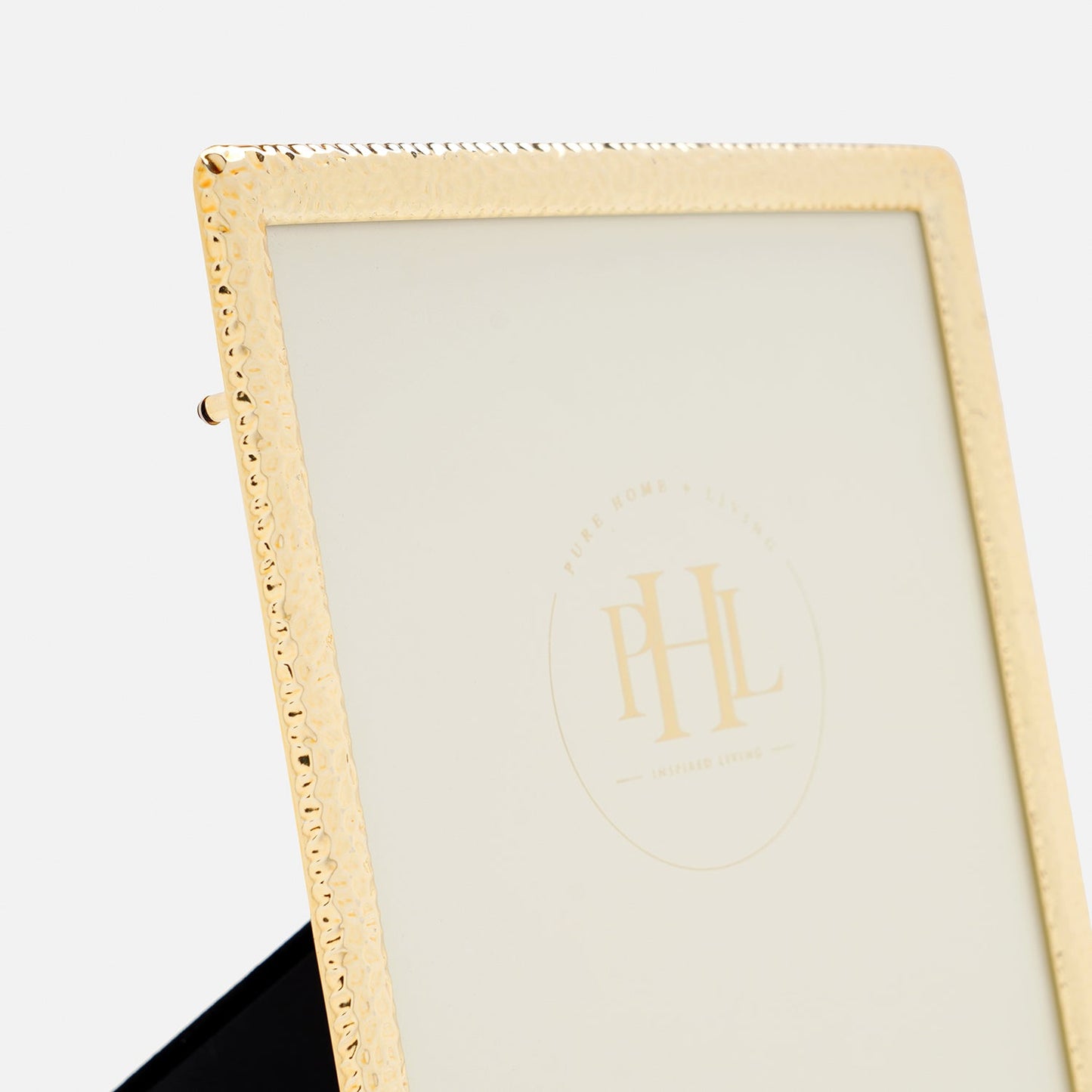 Gold Plated Hammered Metal Photo Frame - Large