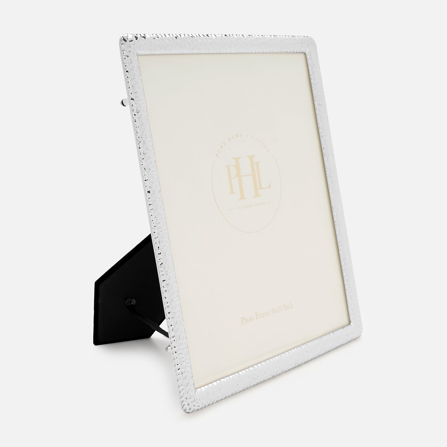 Silver Plated Hammered Metal Photo Frame - Large