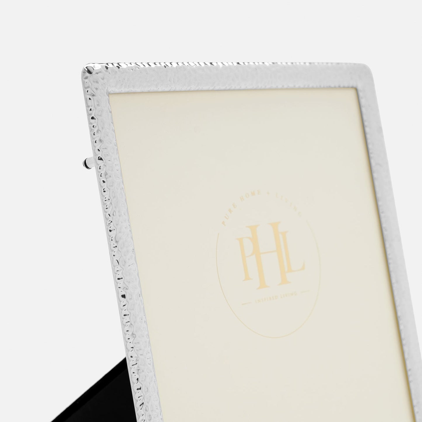 Silver Plated Hammered Metal Photo Frame - Large