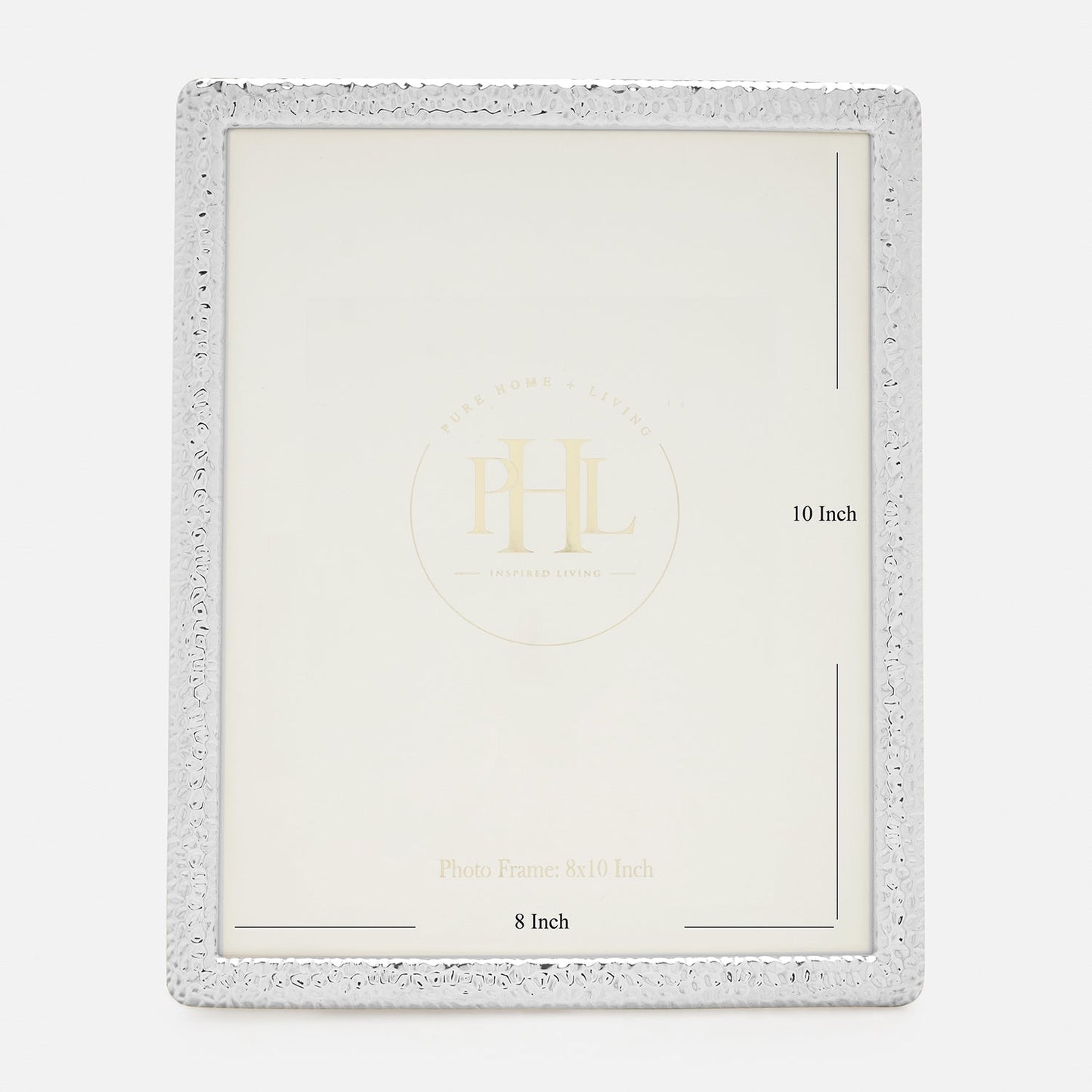 Silver Plated Hammered Metal Photo Frame - Large
