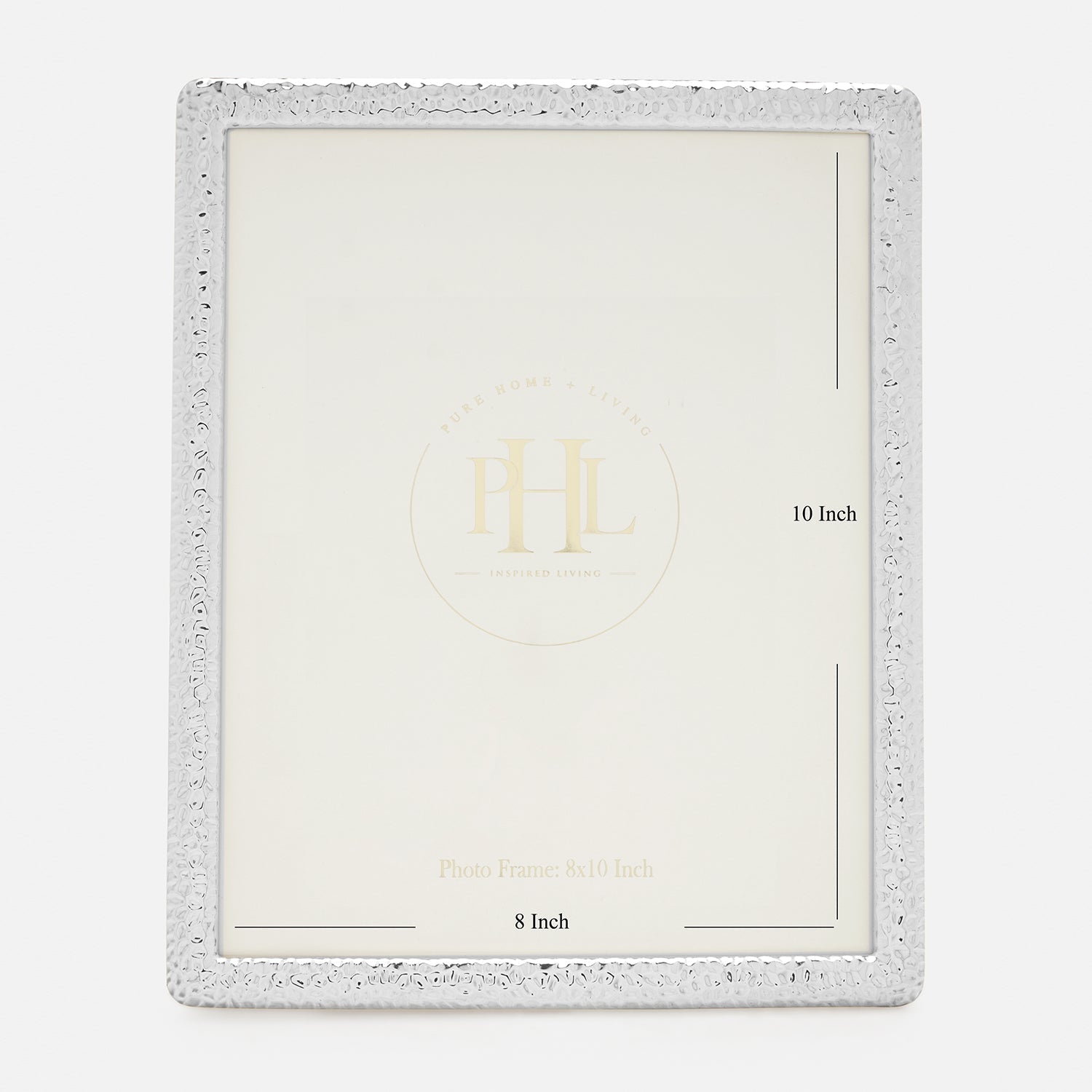 Silver Plated Hammered Metal Photo Frame - Large