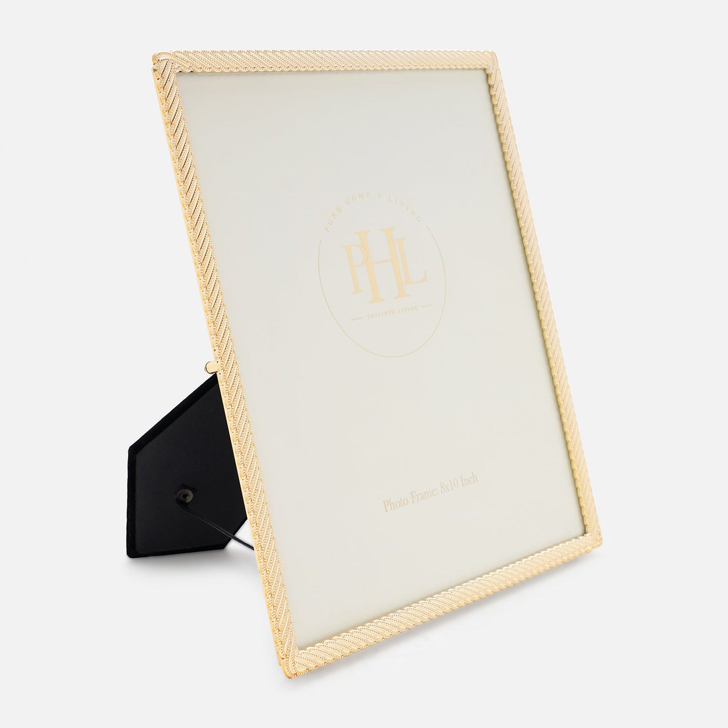 Gold Plated Diagonal Twisted Metal Photo Frame - Large