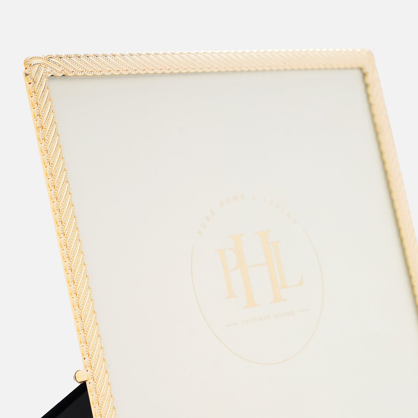 Gold Plated Diagonal Twisted Metal Photo Frame - Large