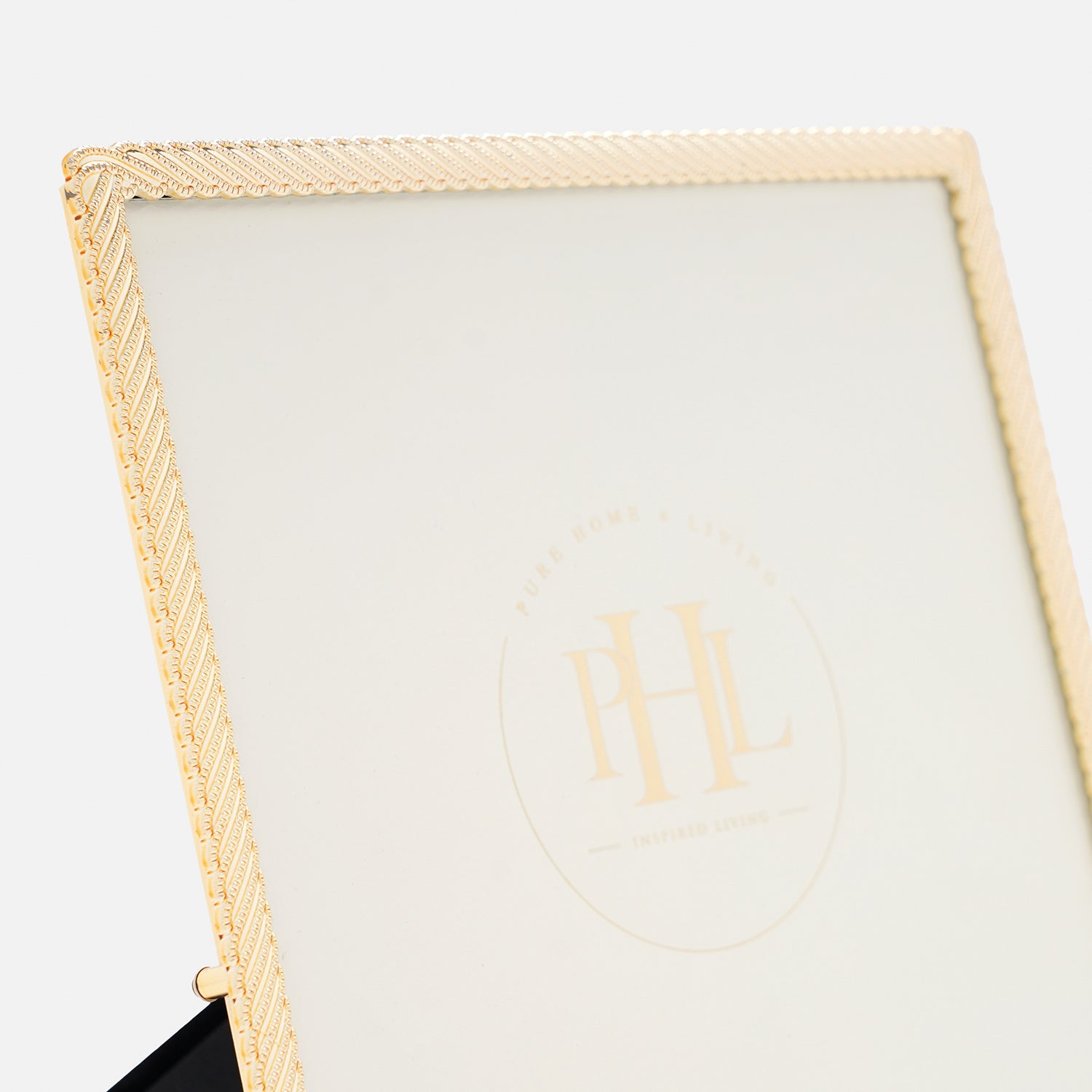 Gold Plated Diagonal Twisted Metal Photo Frame - Large