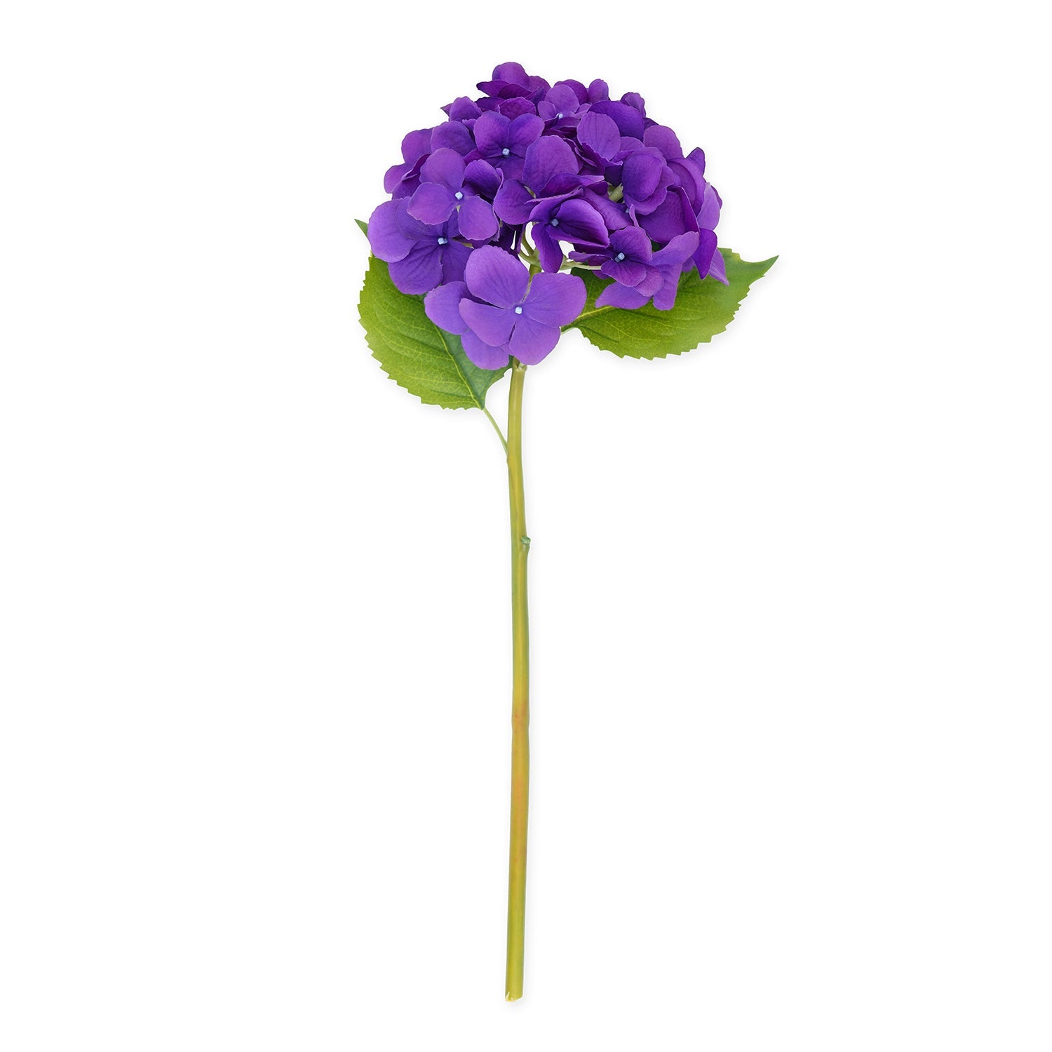 Purple Hydrangea Faux Flower Stem - Single