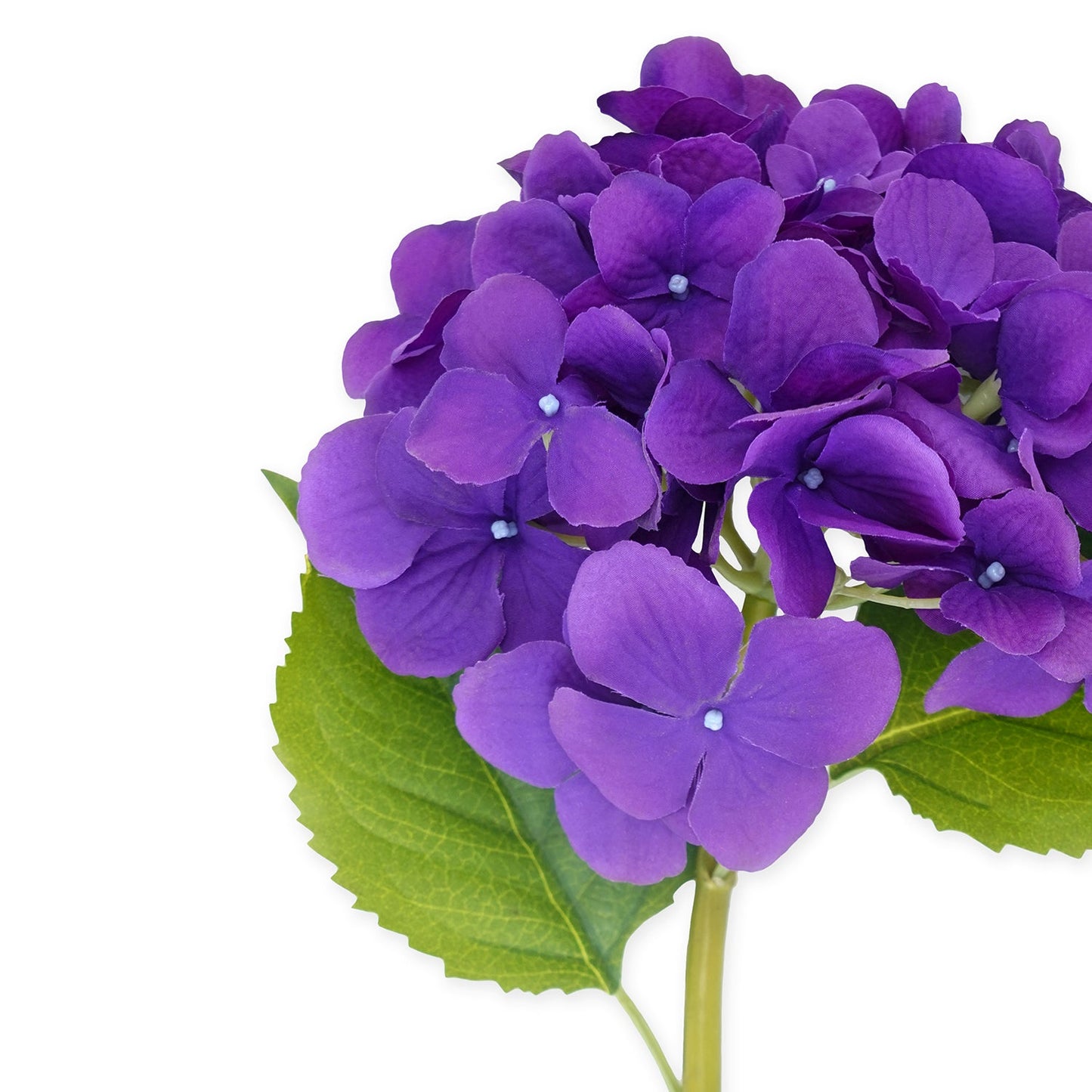 Purple Hydrangea Faux Flower Stem - Single