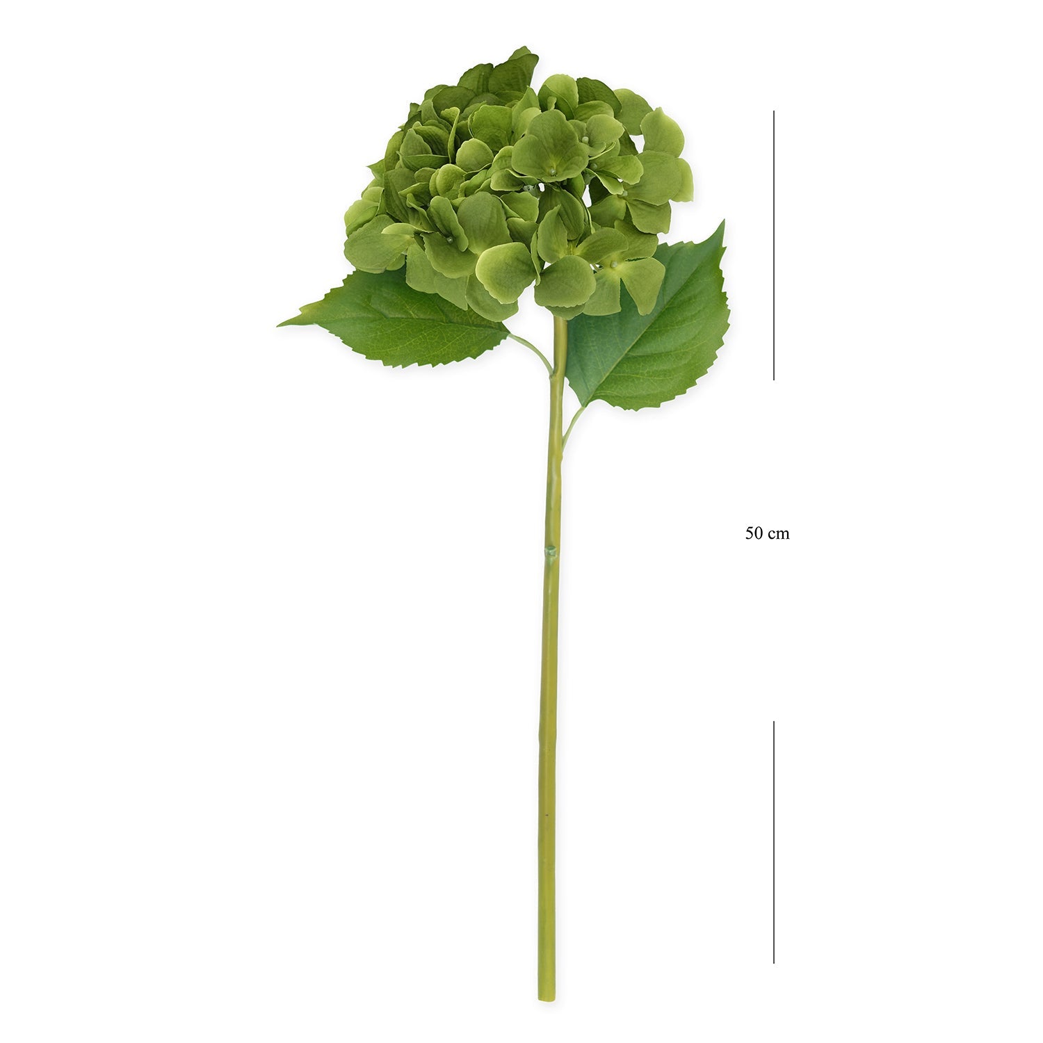 Green Hydrangea Faux Flower Stem - Single