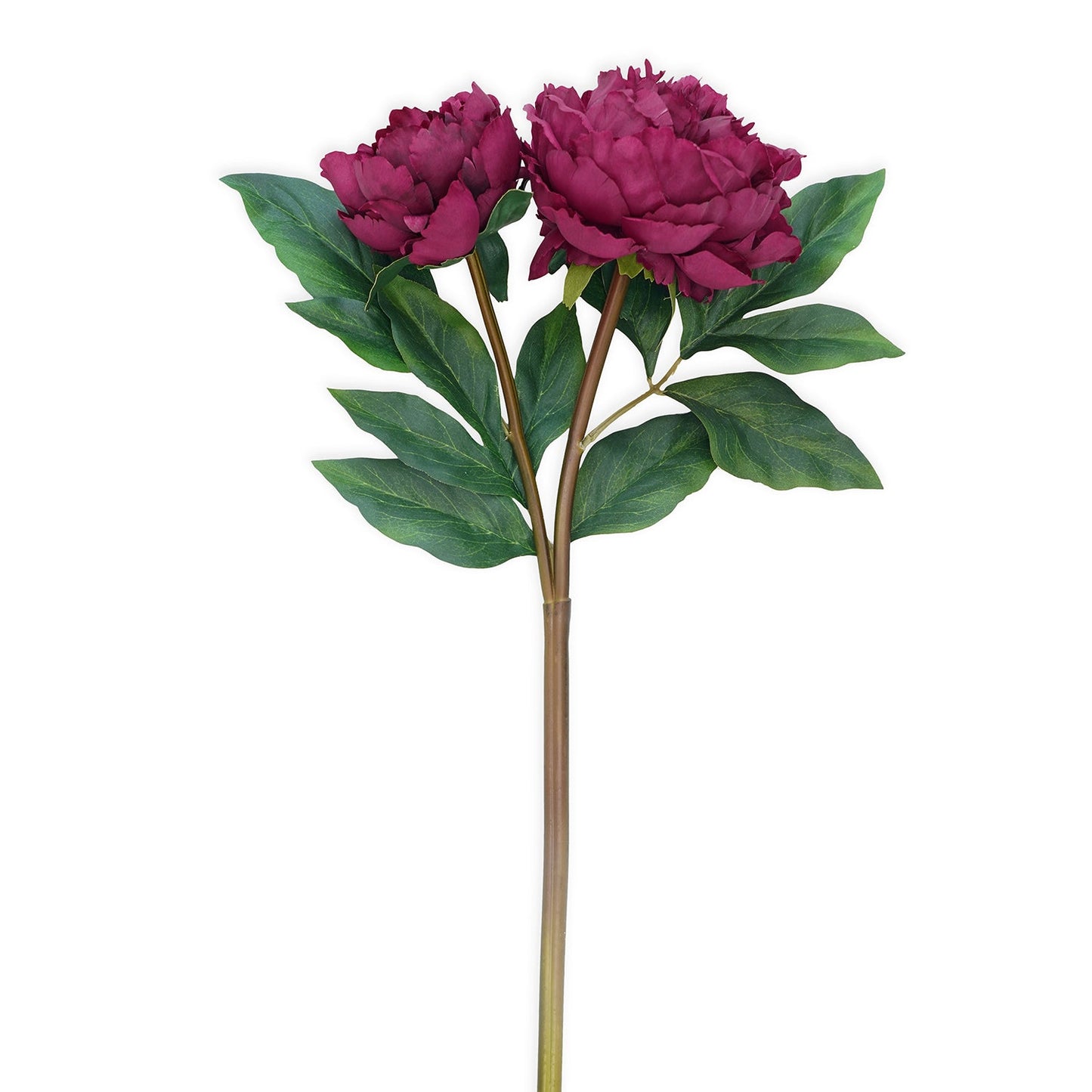 Red Peony Faux Flower Stem - Single