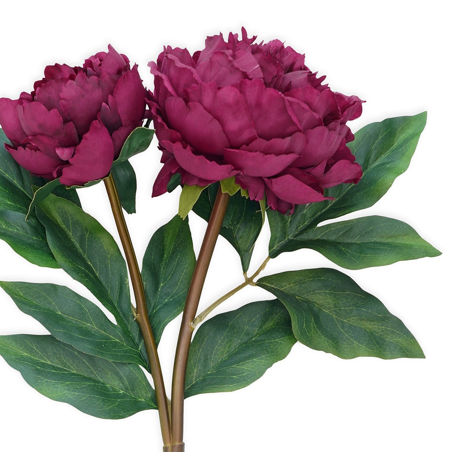 Red Peony Faux Flower Stem - Single