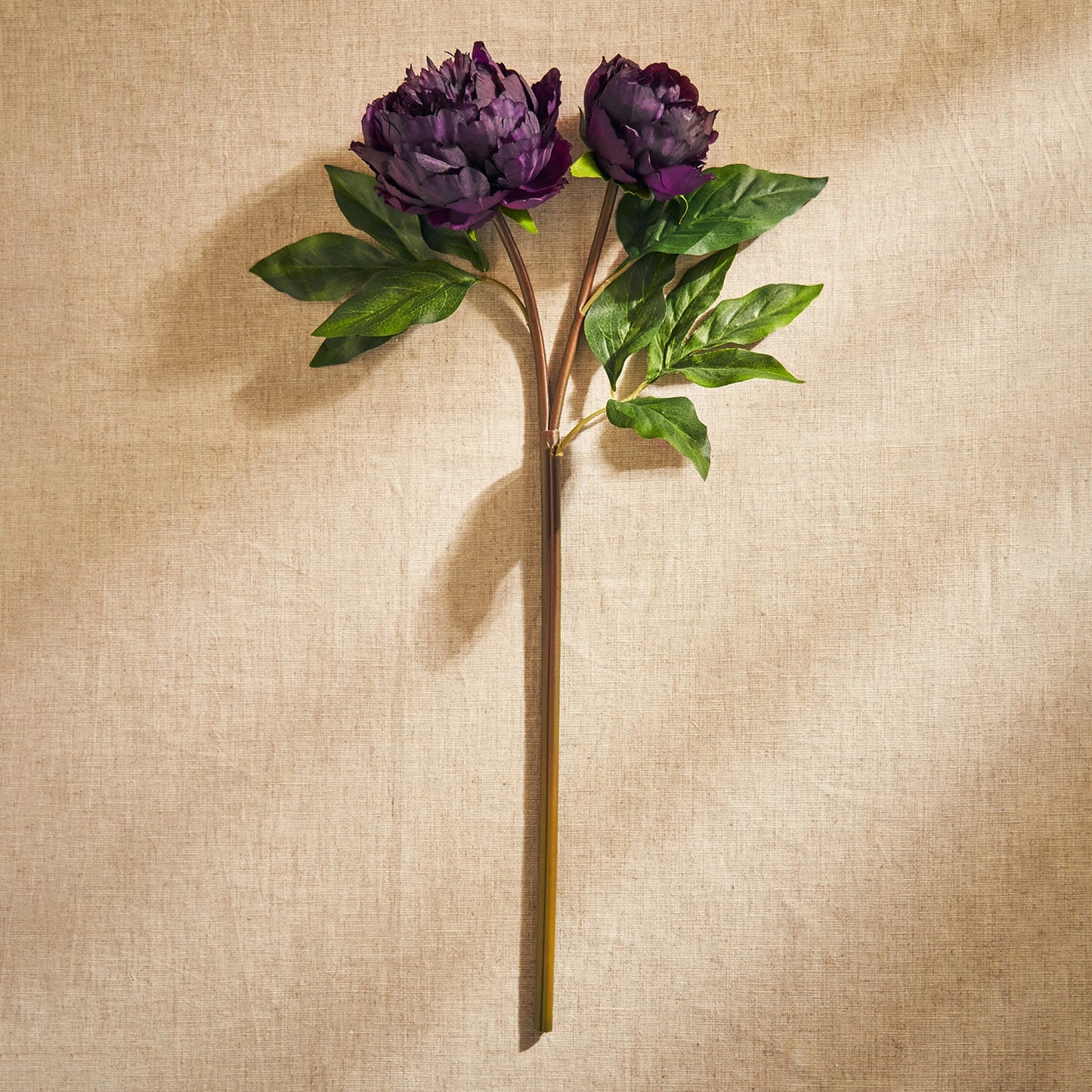 Purple Peony Faux Flower Stem - Single