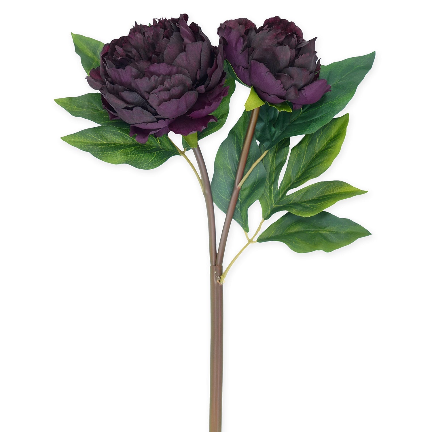 Purple Peony Faux Flower Stem - Single