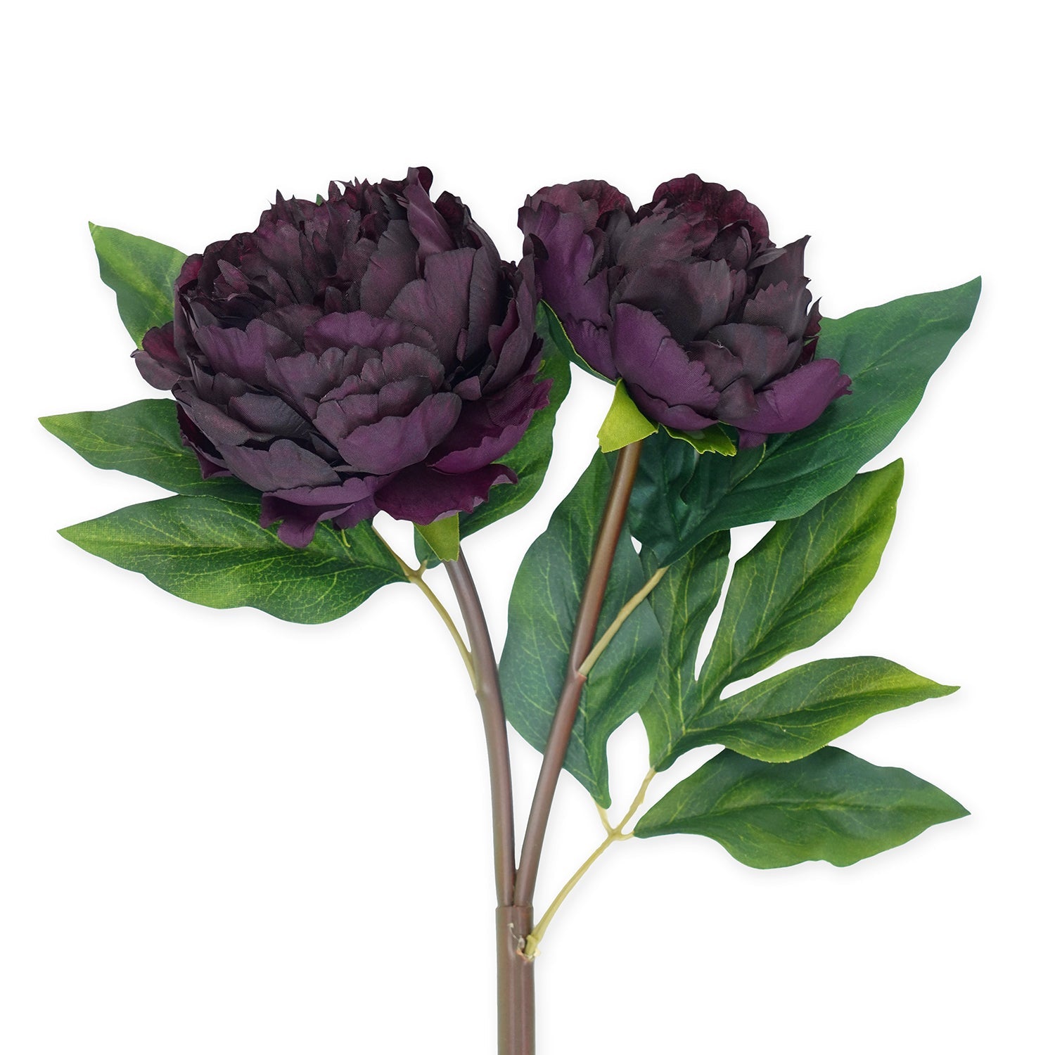 Purple Peony Faux Flower Stem - Single