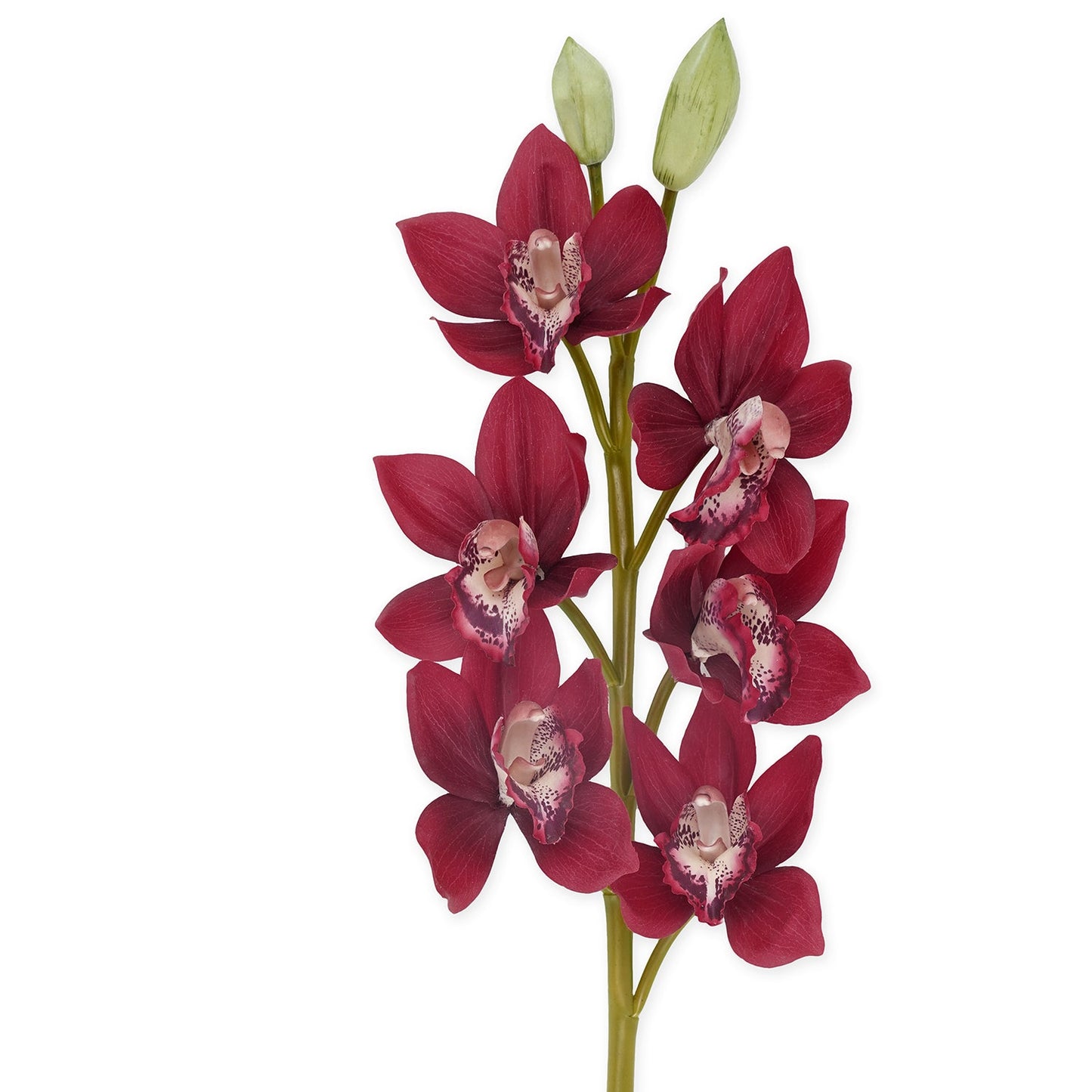 Red Boat Orchid Faux Flower Stem - Single