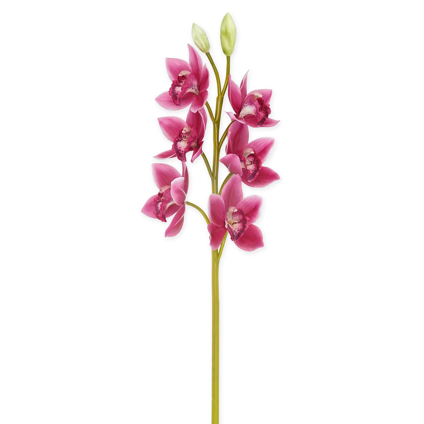Pink Boat Orchid Faux Flower Stem - Single