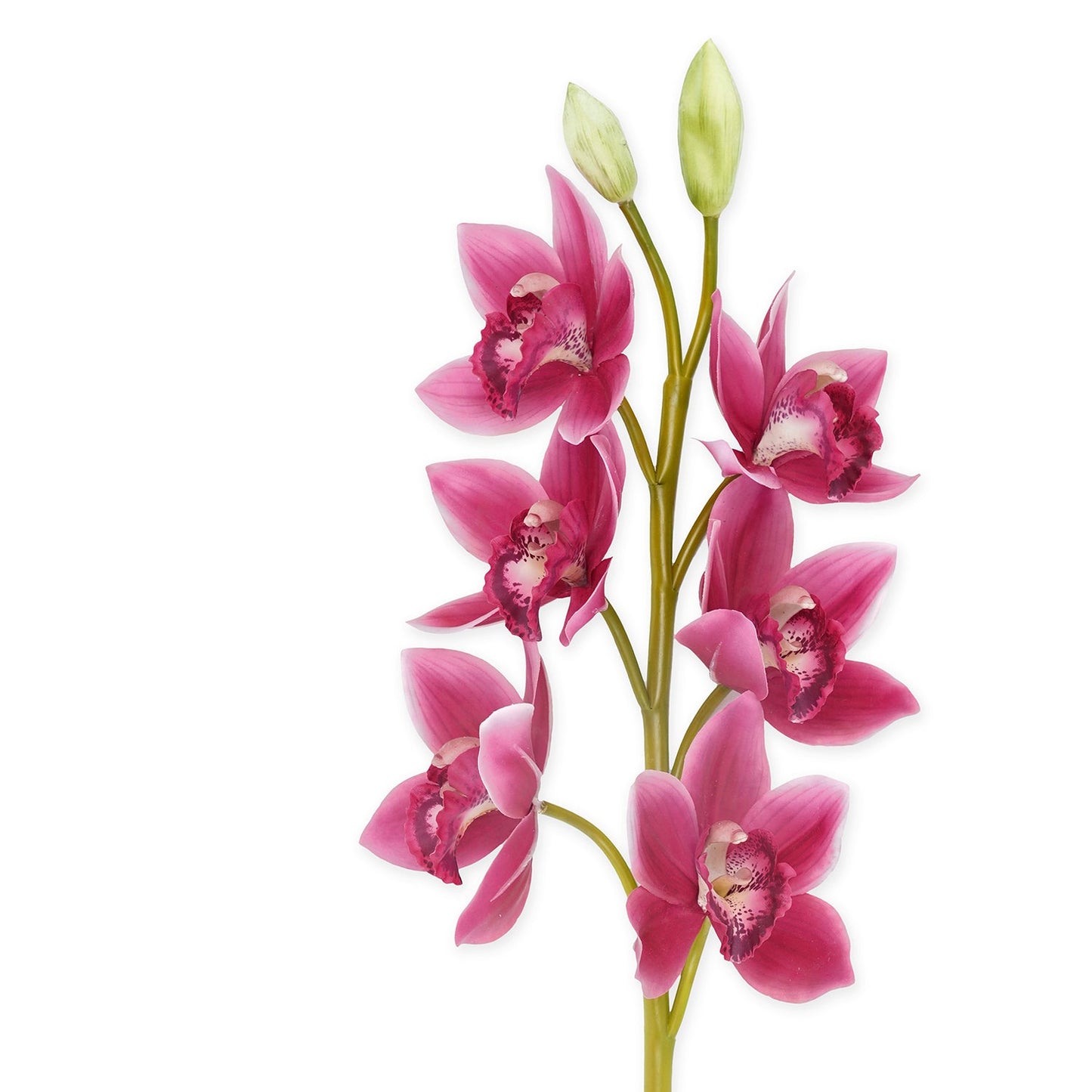 Pink Boat Orchid Faux Flower Stem - Single
